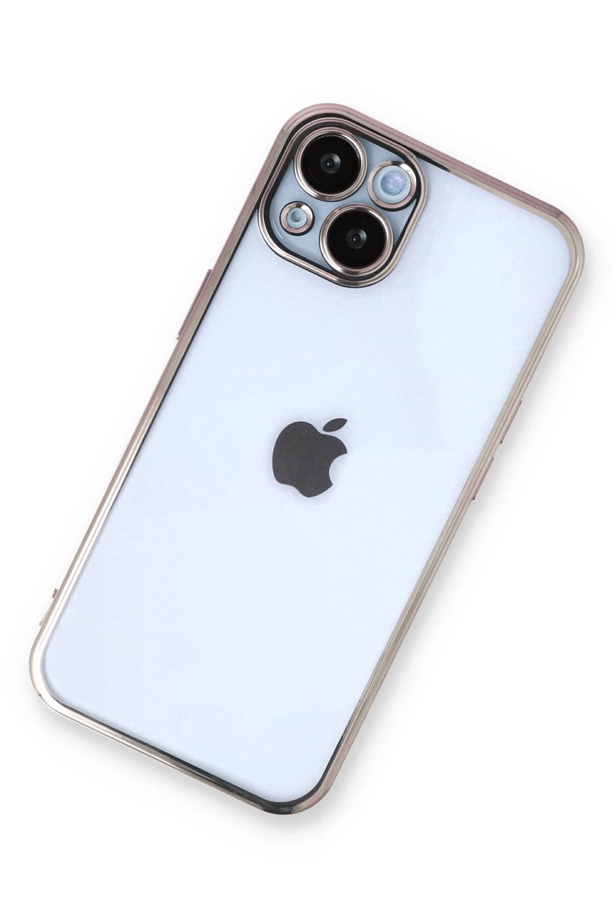 Newface iPhone 14 Plus Kılıf Razer Lensli Silikon - Gold