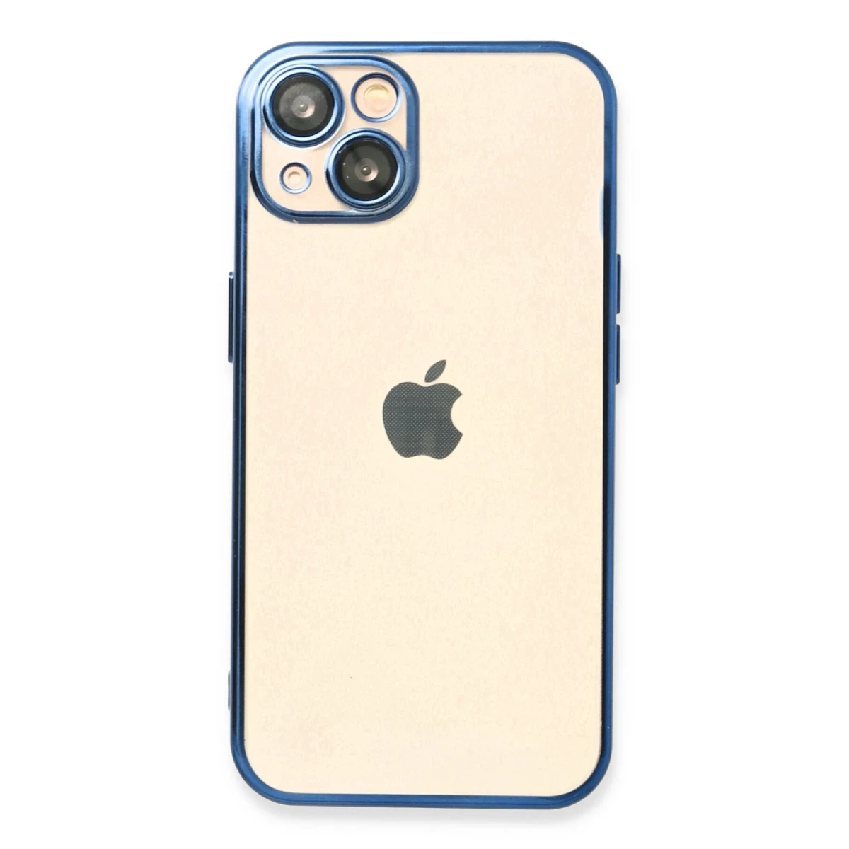 Newface Apple iPhone 14 Plus Kılıf Razer Lensli Silikon - Açık Mavi