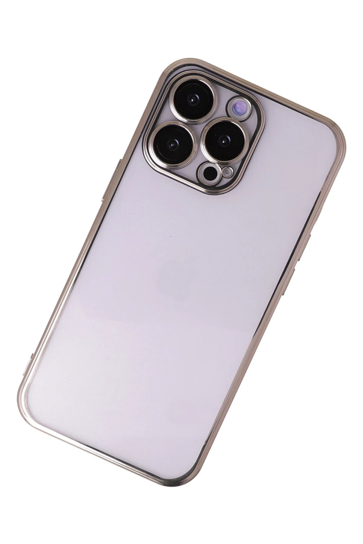 Newface iPhone 14 Pro Kılıf Razer Lensli Silikon - Gold