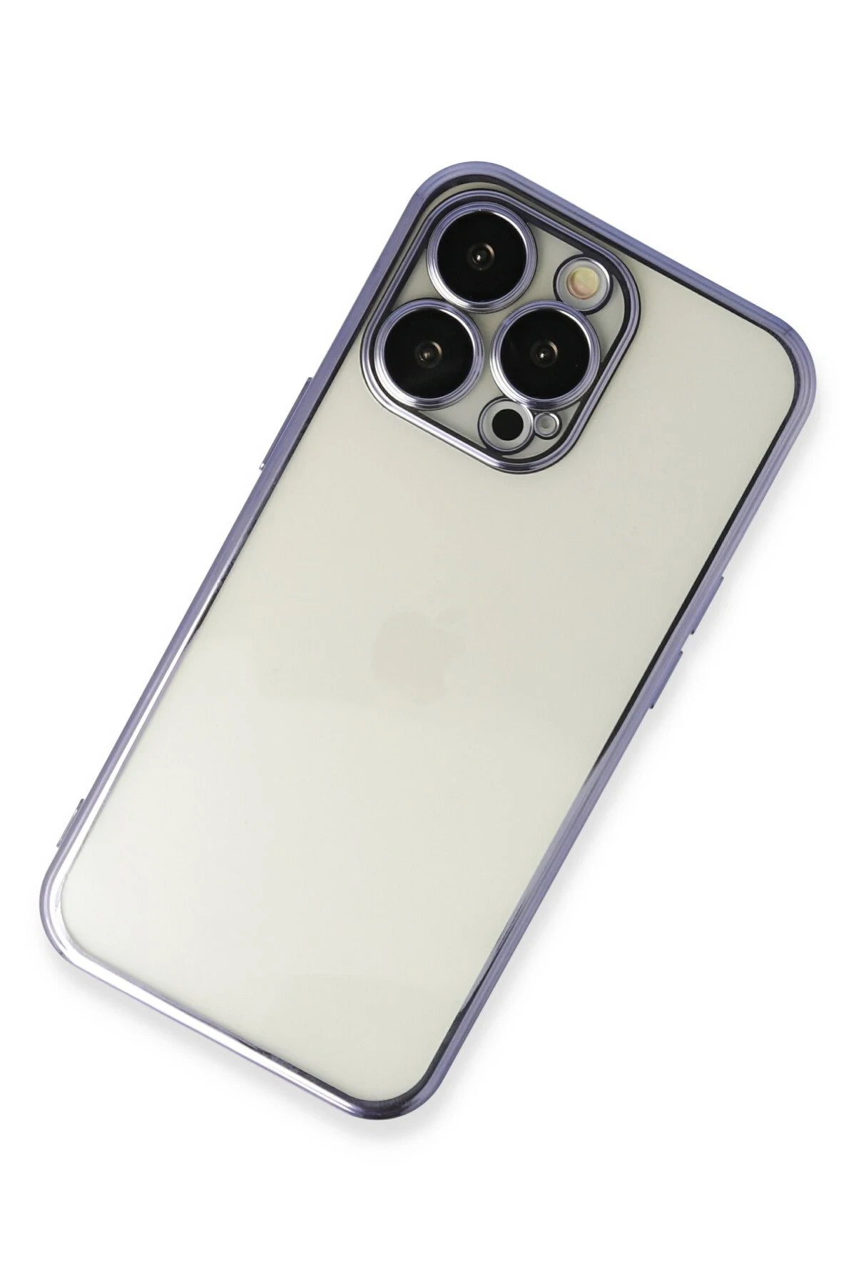 Newface iPhone 14 Pro Kılıf Razer Lensli Silikon - Mor
