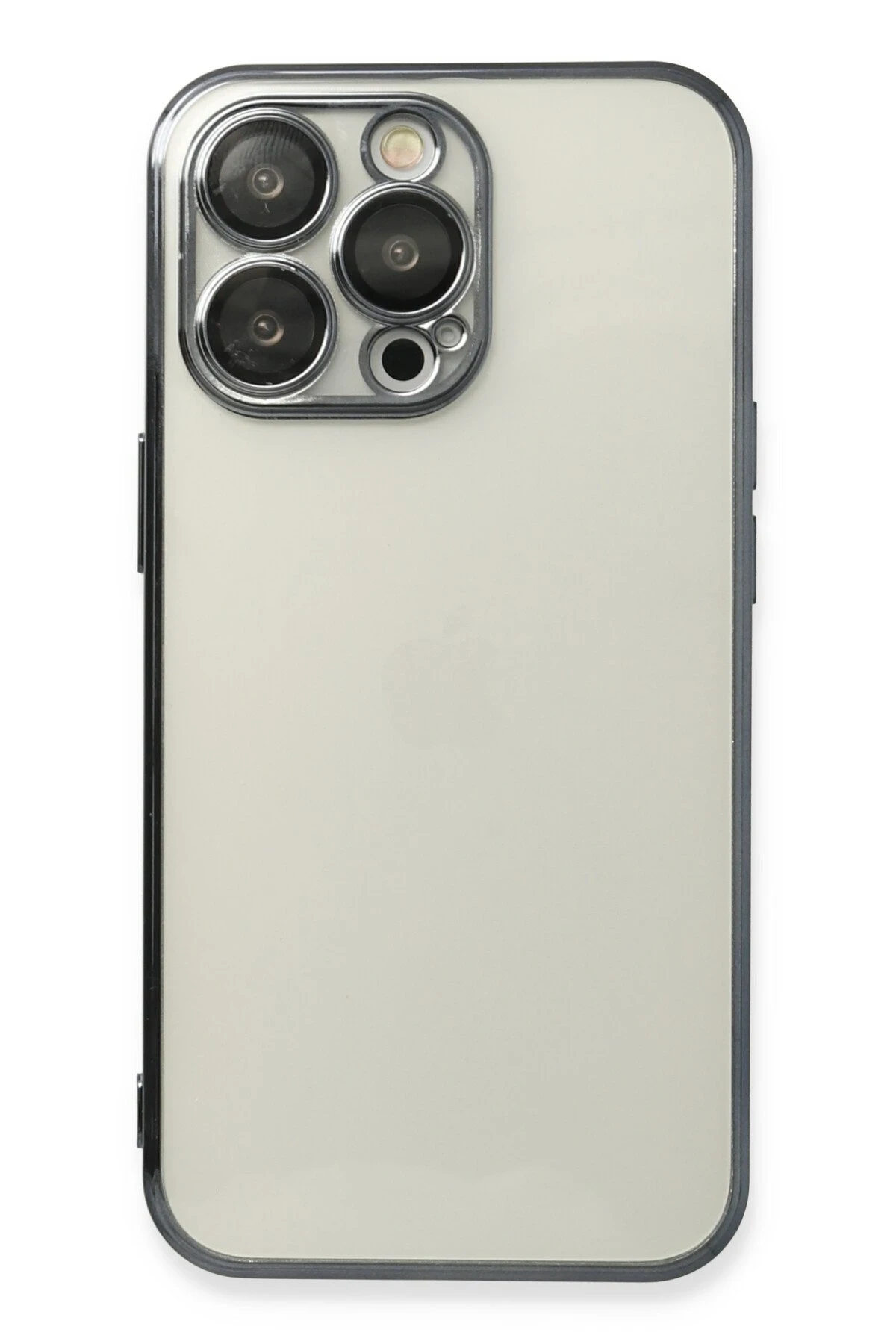 Newface iPhone 14 Pro Max Kılıf Razer Lensli Silikon - Siyah