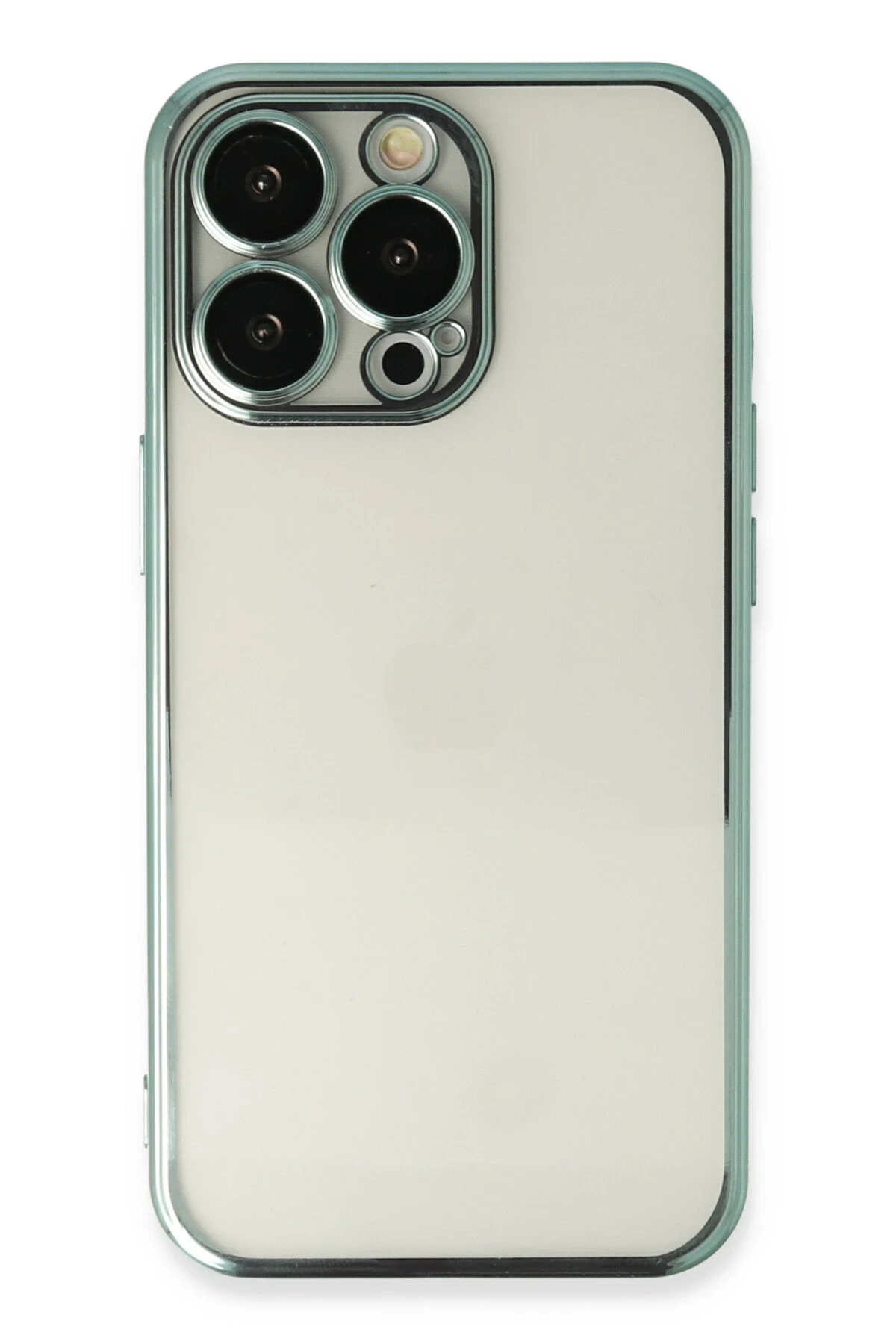 Newface iPhone 14 Pro Max Kılıf Razer Lensli Silikon - Yeşil
