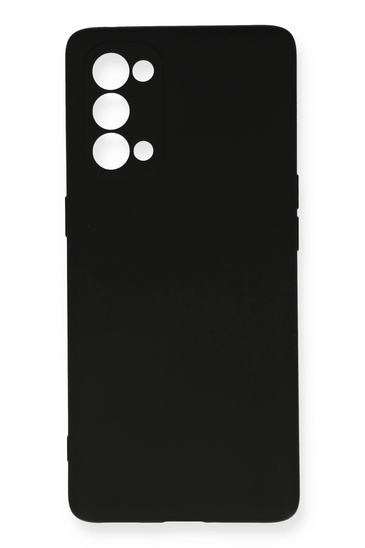 Newface Oppo Reno 5 Kılıf Nano içi Kadife Silikon - Siyah