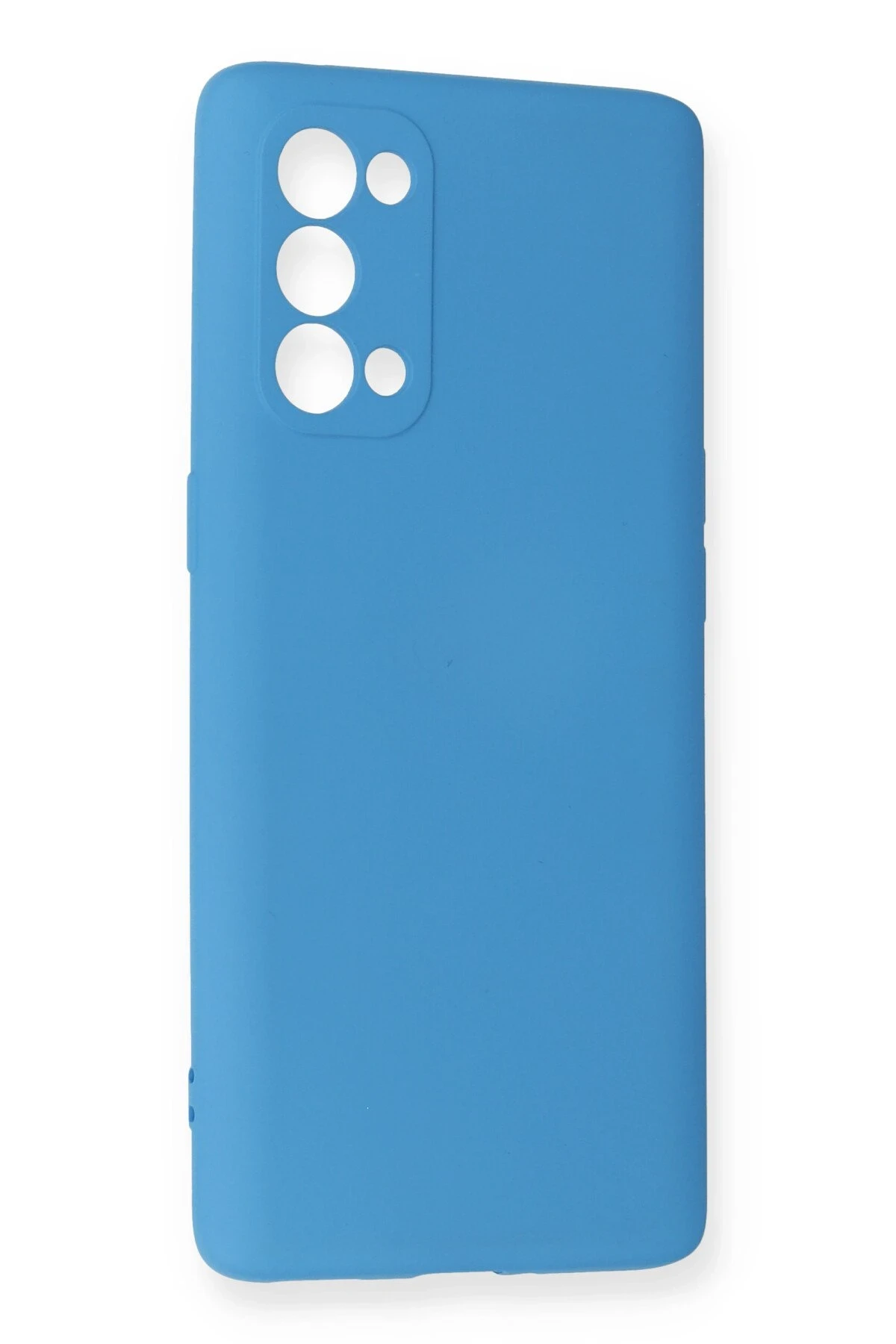 Newface Oppo Reno 5 Pro Kılıf Nano içi Kadife Silikon - Mavi