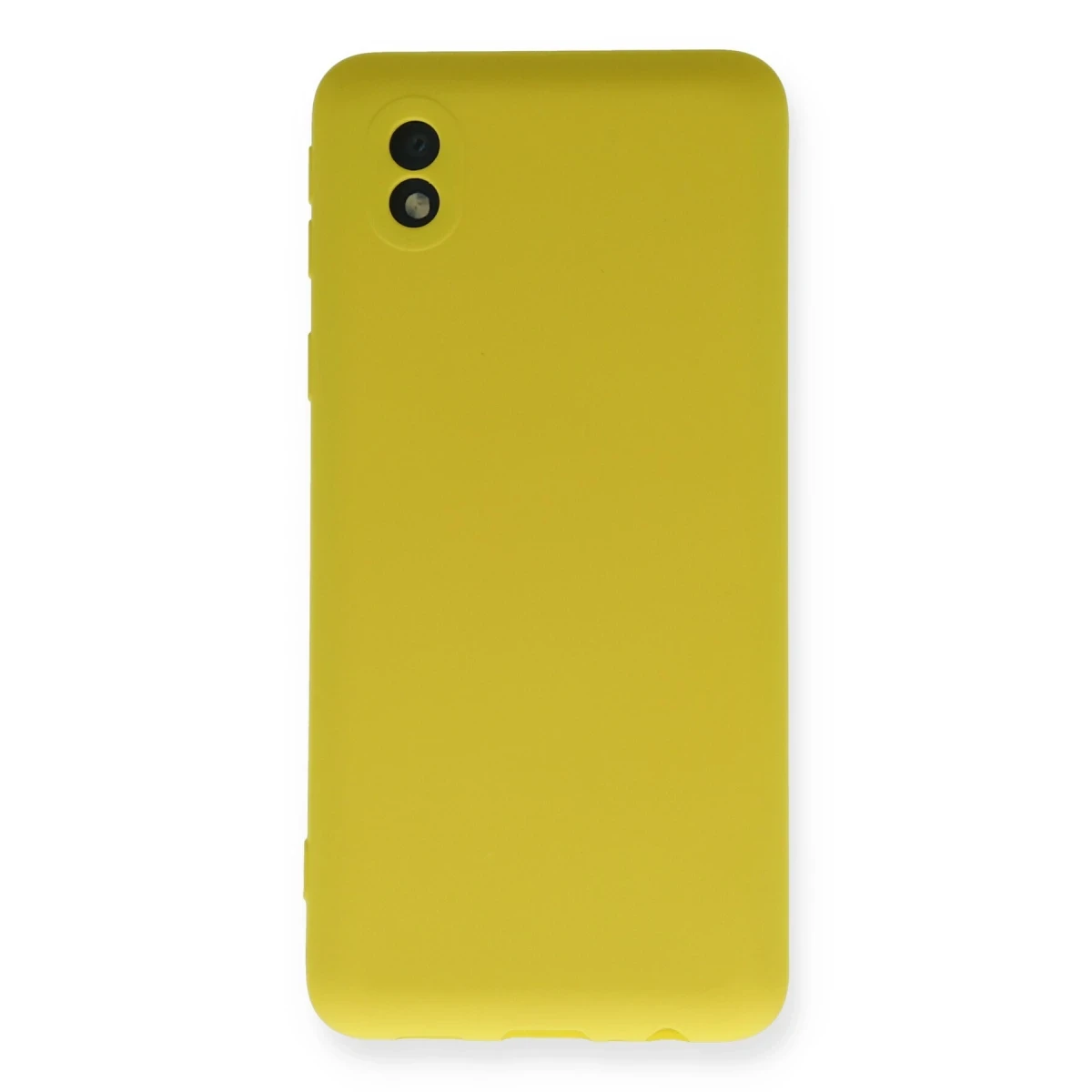 Samsung Galaxy A01 Core Kılıf Nano içi Kadife Silikon - Sarı