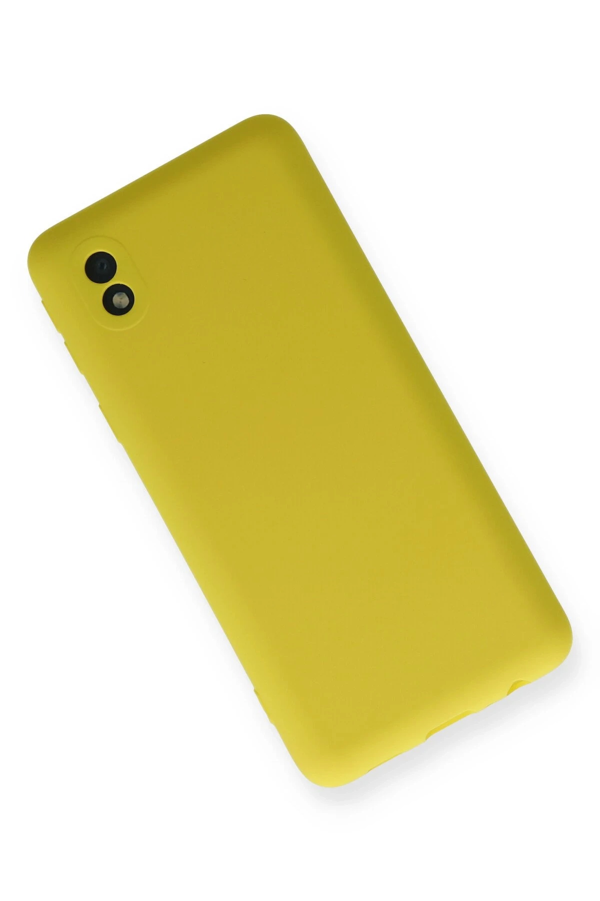 Newface Samsung Galaxy A01 Core Kılıf Nano içi Kadife Silikon - Sarı