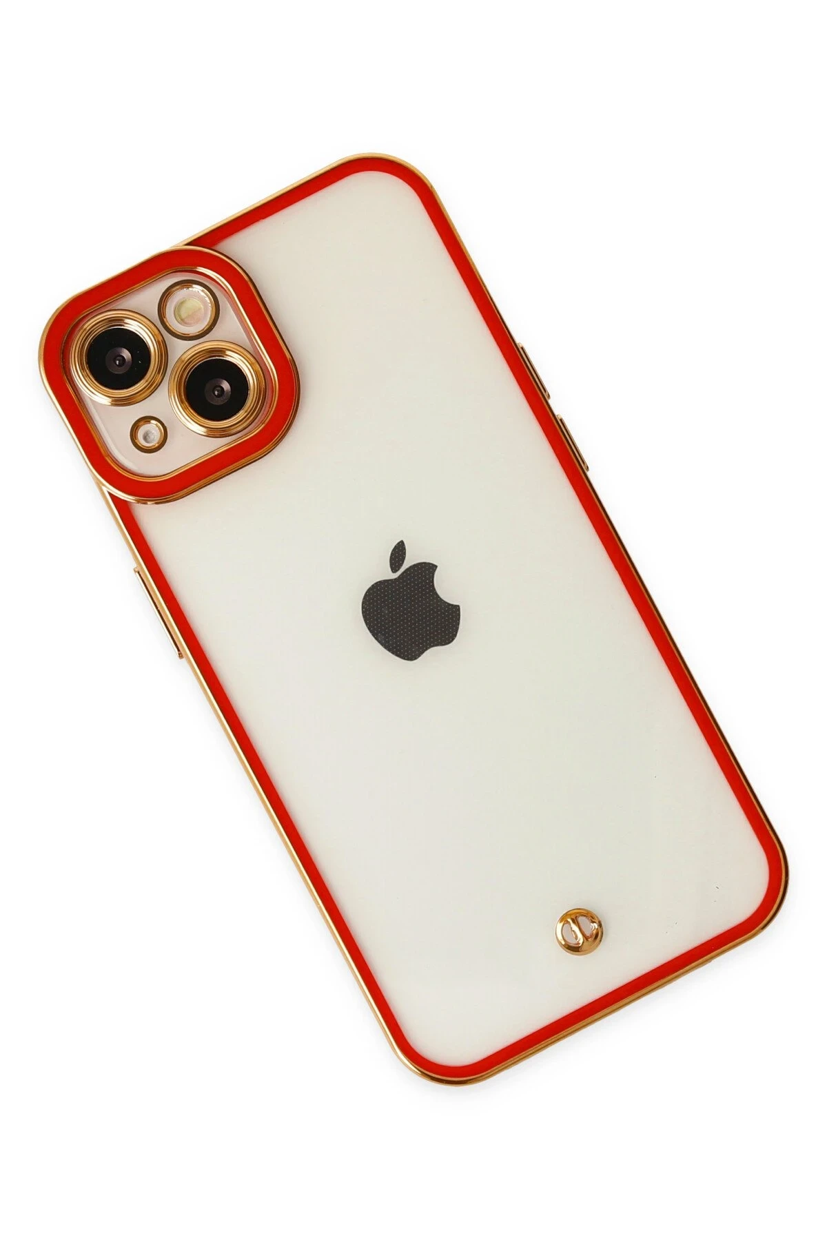 Newface iPhone 14 Plus Kılıf Liva Lens Silikon - Kırmızı