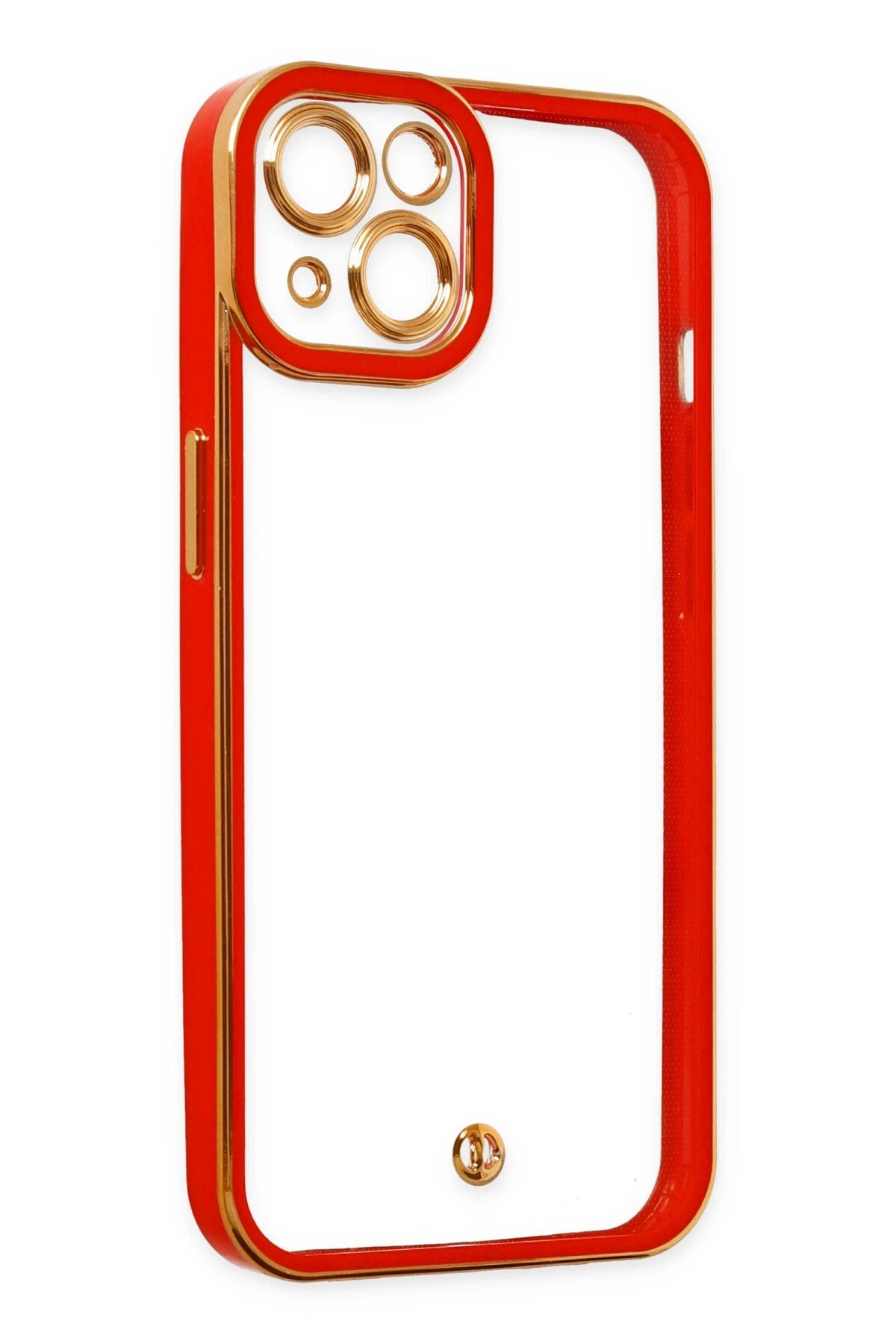 Newface iPhone 14 Plus Kılıf Liva Lens Silikon - Kırmızı