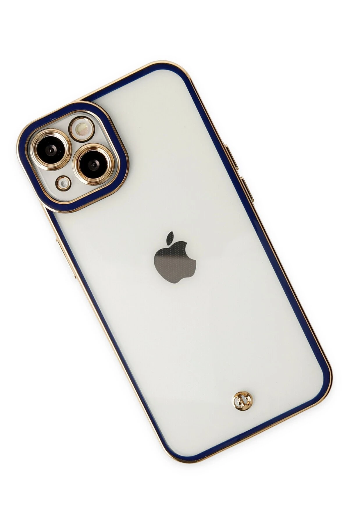 Newface iPhone 14 Plus Kılıf Liva Lens Silikon - Mavi