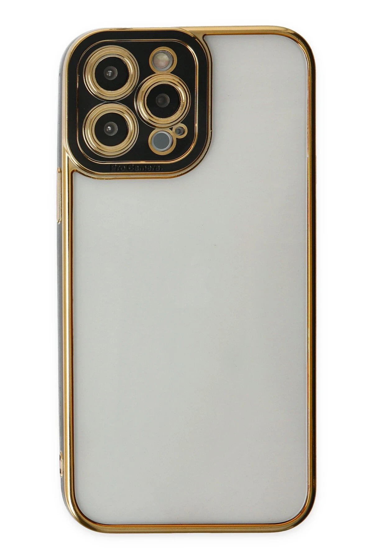 Newface iPhone 14 Pro Kılıf Liva Lens Silikon - Siyah