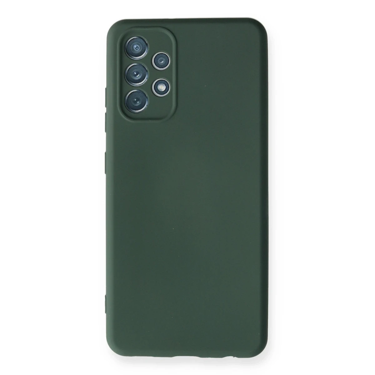 Newface Samsung Galaxy A32 Kılıf Nano içi Kadife Silikon - Koyu Yeşil