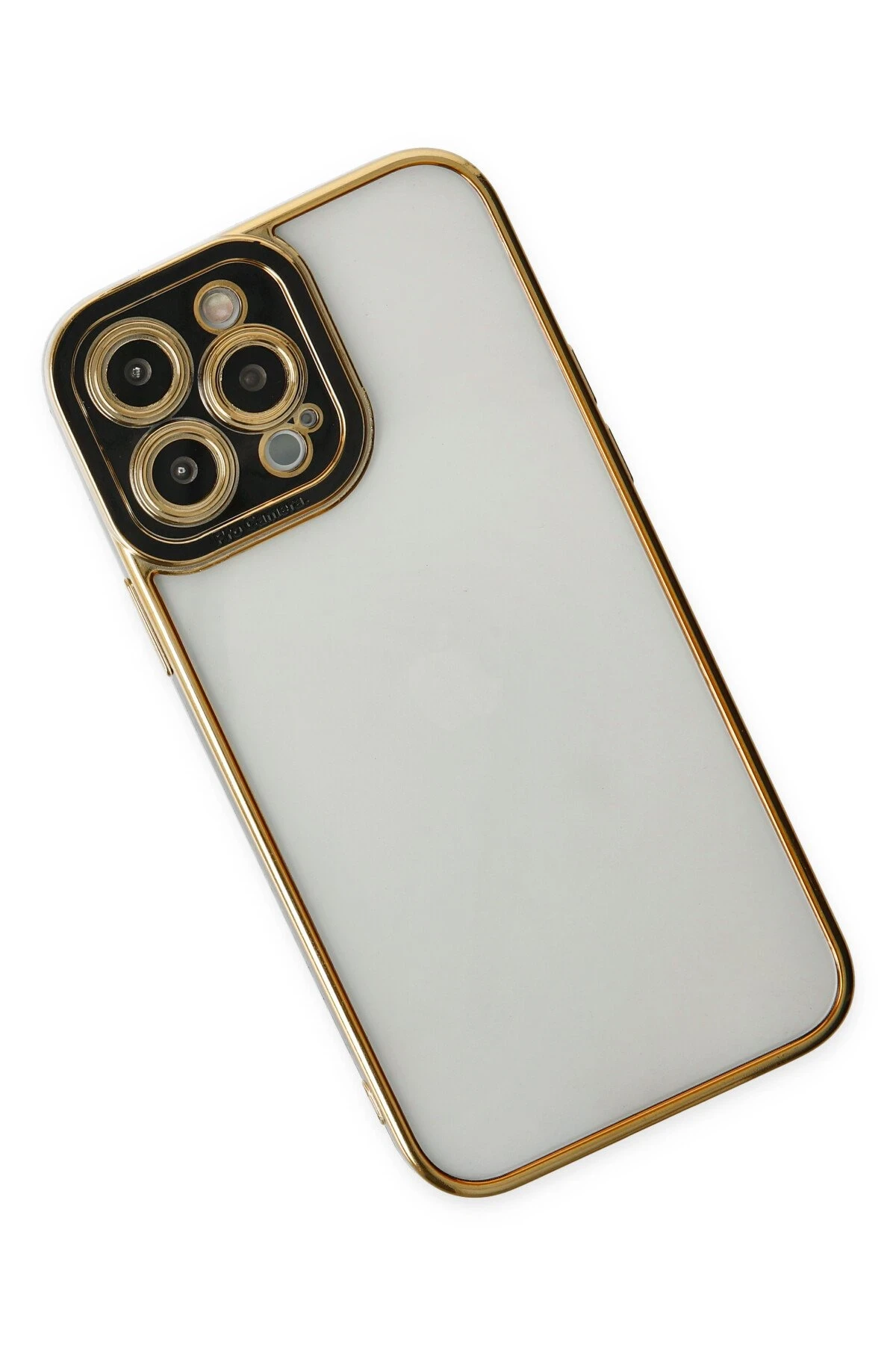 Newface iPhone 14 Pro Max Kılıf Liva Lens Silikon - Siyah