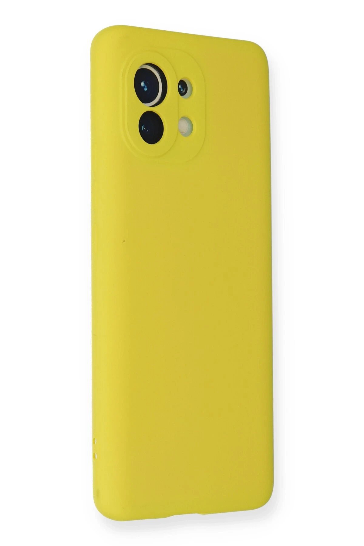 Newface Xiaomi Mi 11 Kılıf Nano içi Kadife Silikon - Sarı