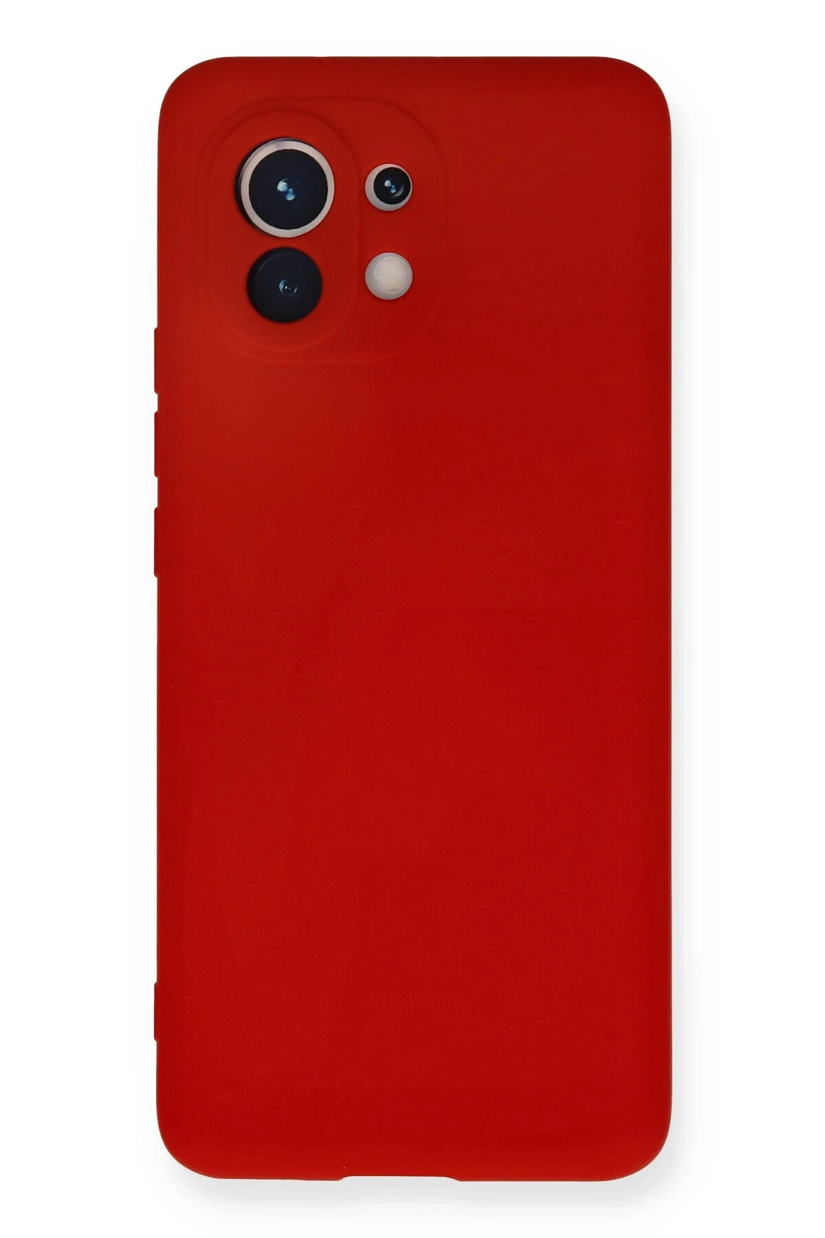 Newface Xiaomi Mi 11 Kılıf Nano içi Kadife Silikon - Kırmızı