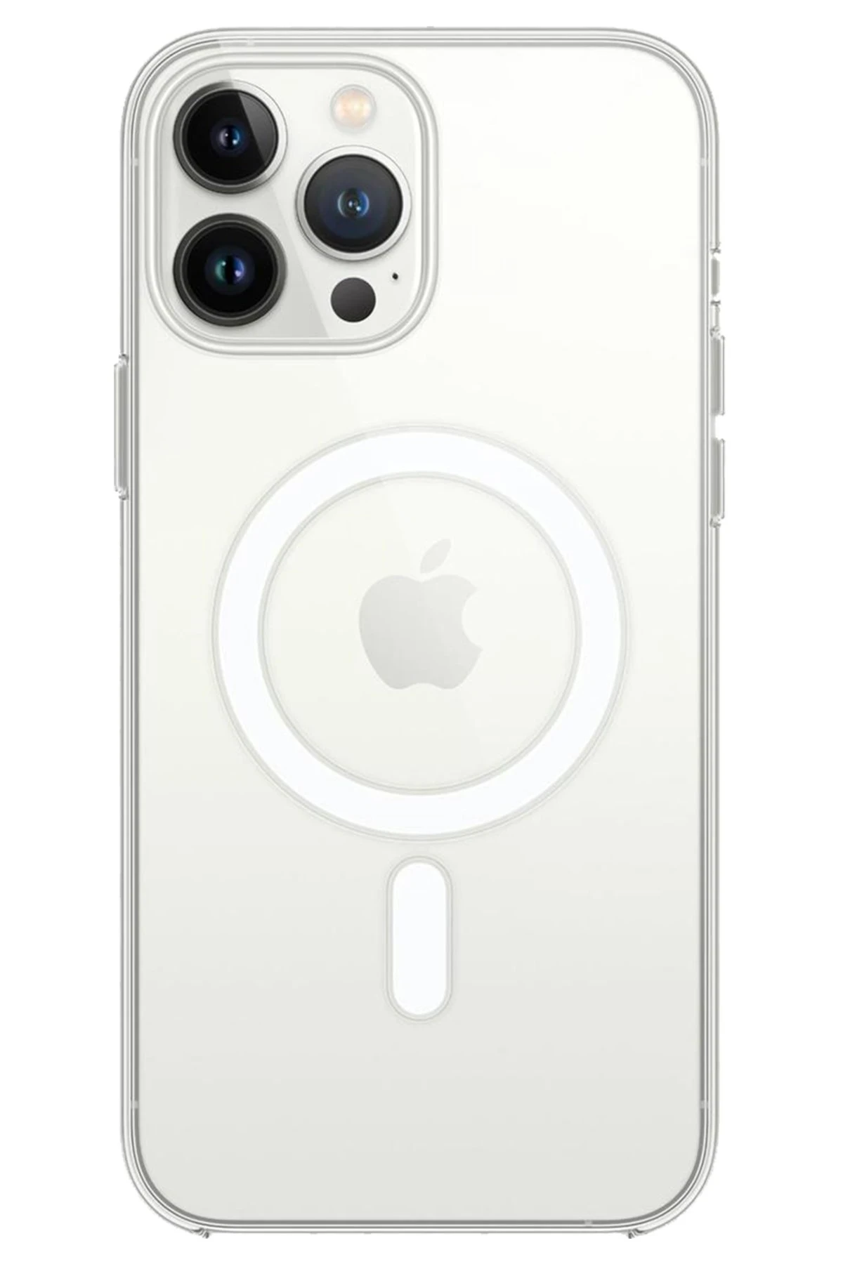 Newface iPhone 14 Pro Kılıf Magneticsafe Şeffaf Silikon - Şeffaf