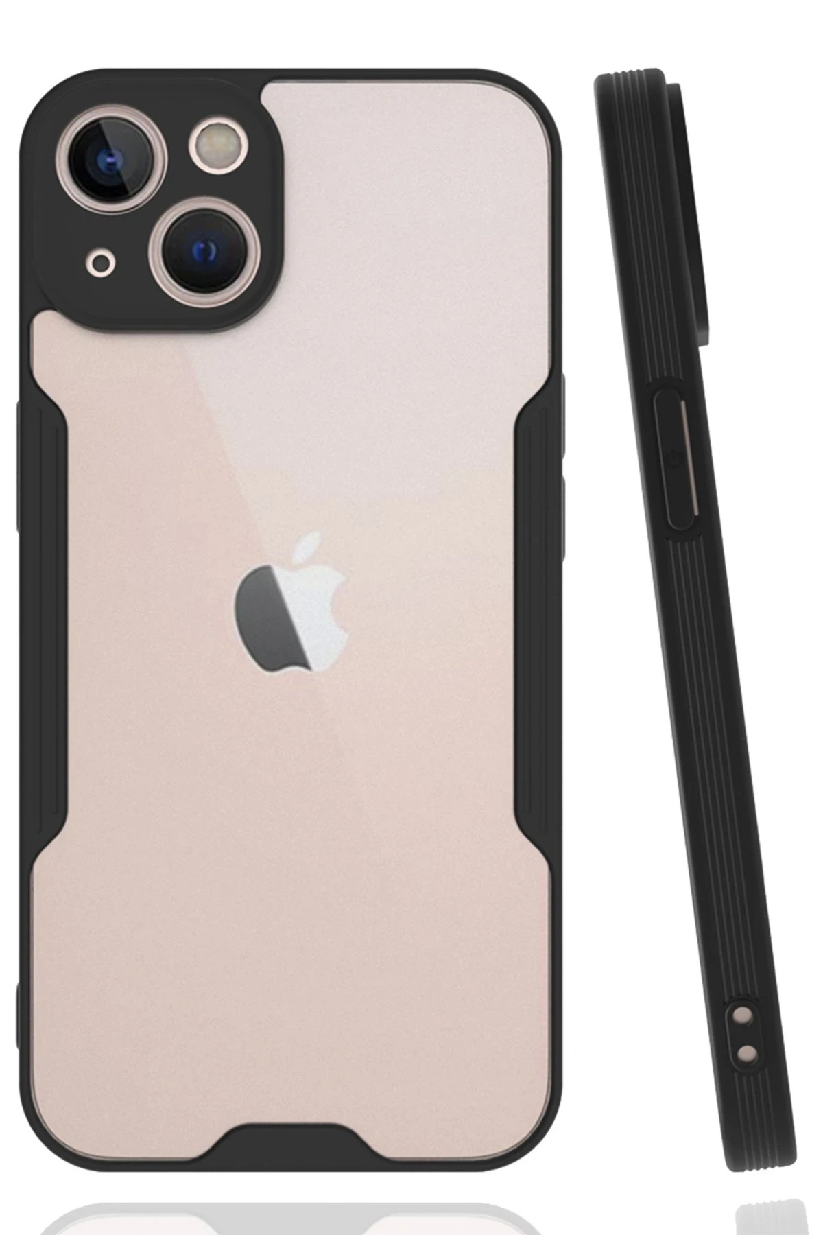 Newface Apple iPhone 14 Kılıf Platin Silikon - Siyah