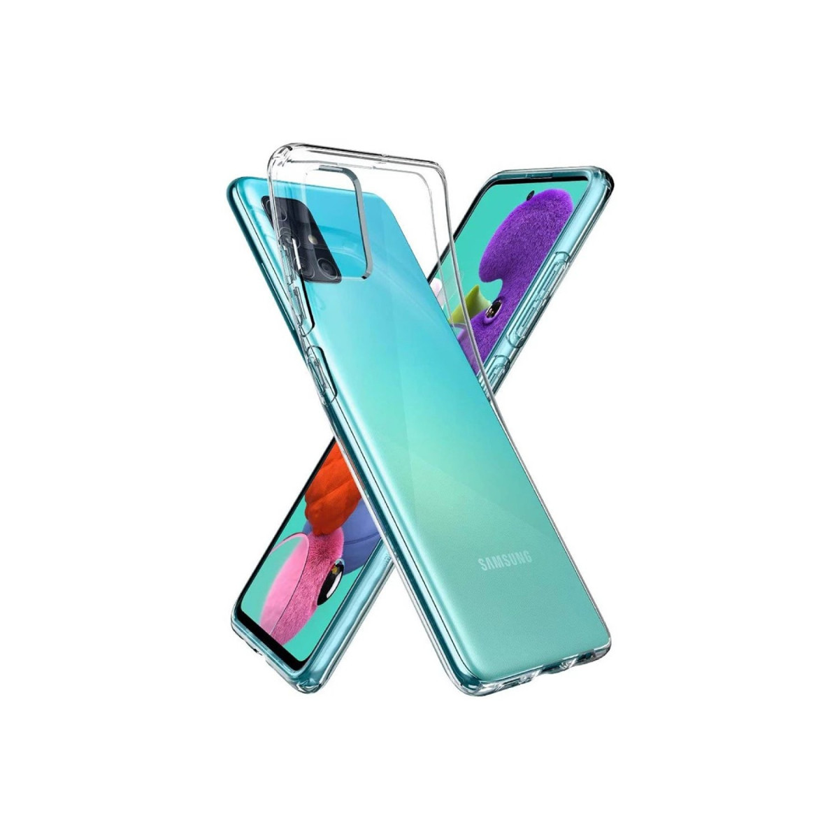 Newface Samsung Galaxy A02S Kılıf Lüx Şeffaf Silikon — görsel 7