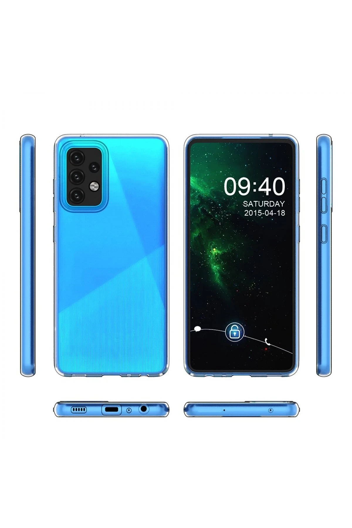 Newface Samsung Galaxy A02S Kılıf Lüx Şeffaf Silikon — görsel 2