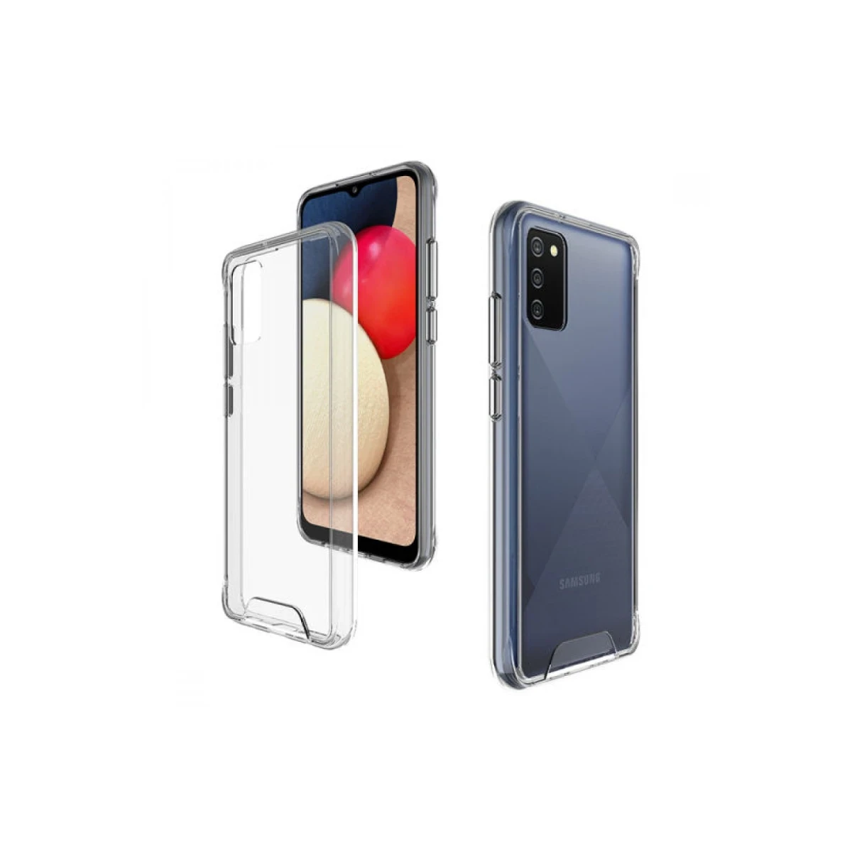 Newface Samsung Galaxy A02S Kılıf Lüx Şeffaf Silikon — görsel 6