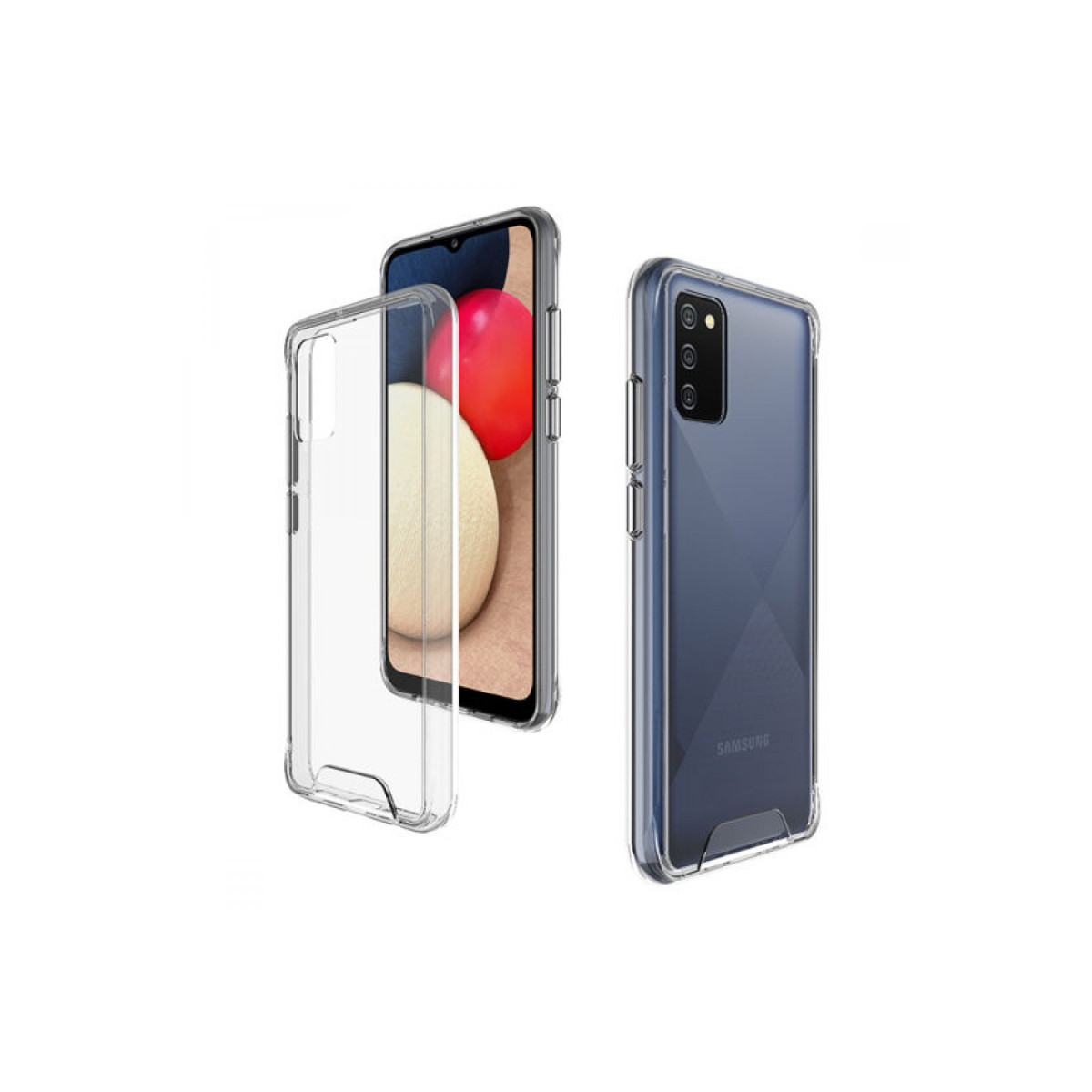 Newface Samsung Galaxy A02S Kılıf Lüx Şeffaf Silikon — görsel 9