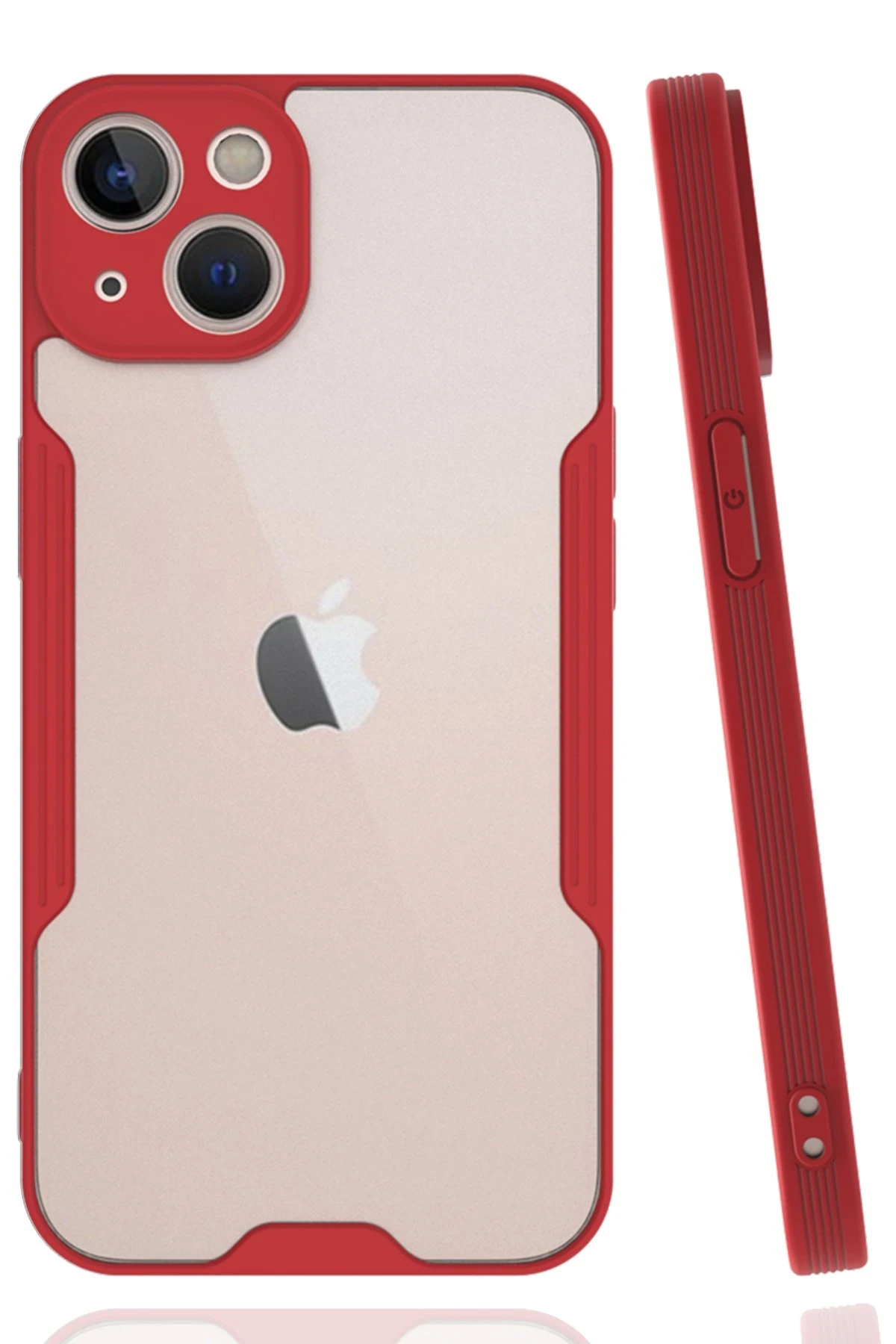 Newface iPhone 14 Plus Kılıf Platin Silikon - Kırmızı