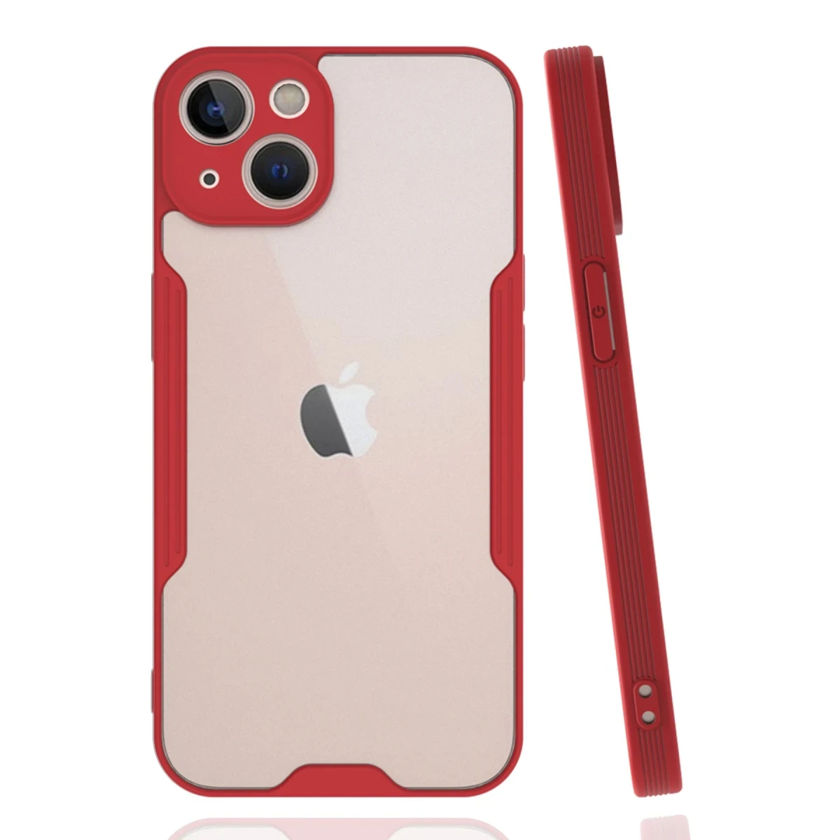 Newface Apple iPhone 14 Plus Kılıf Platin Silikon - Kırmızı