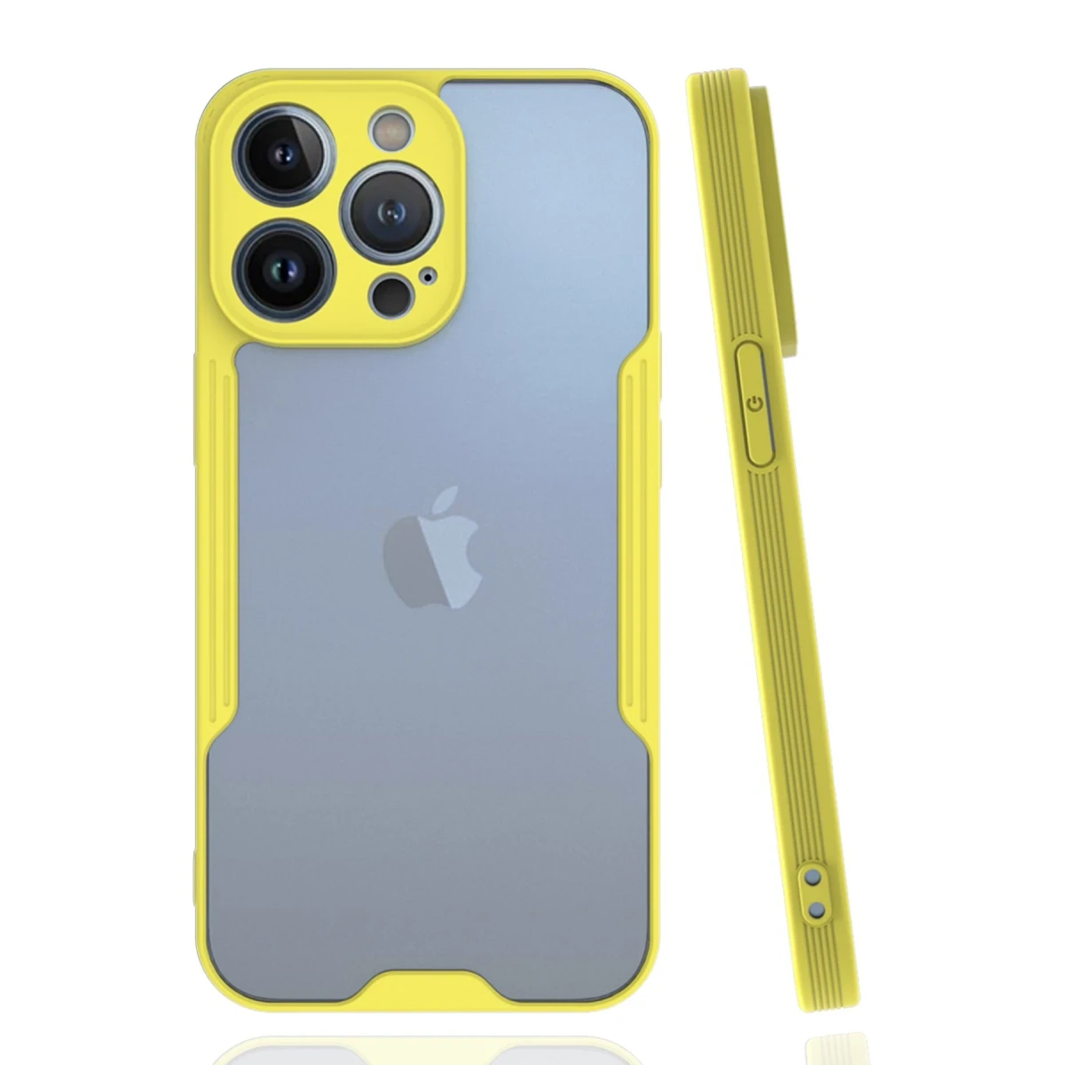 Newface Apple iPhone 14 Pro Kılıf Platin Silikon - Sarı