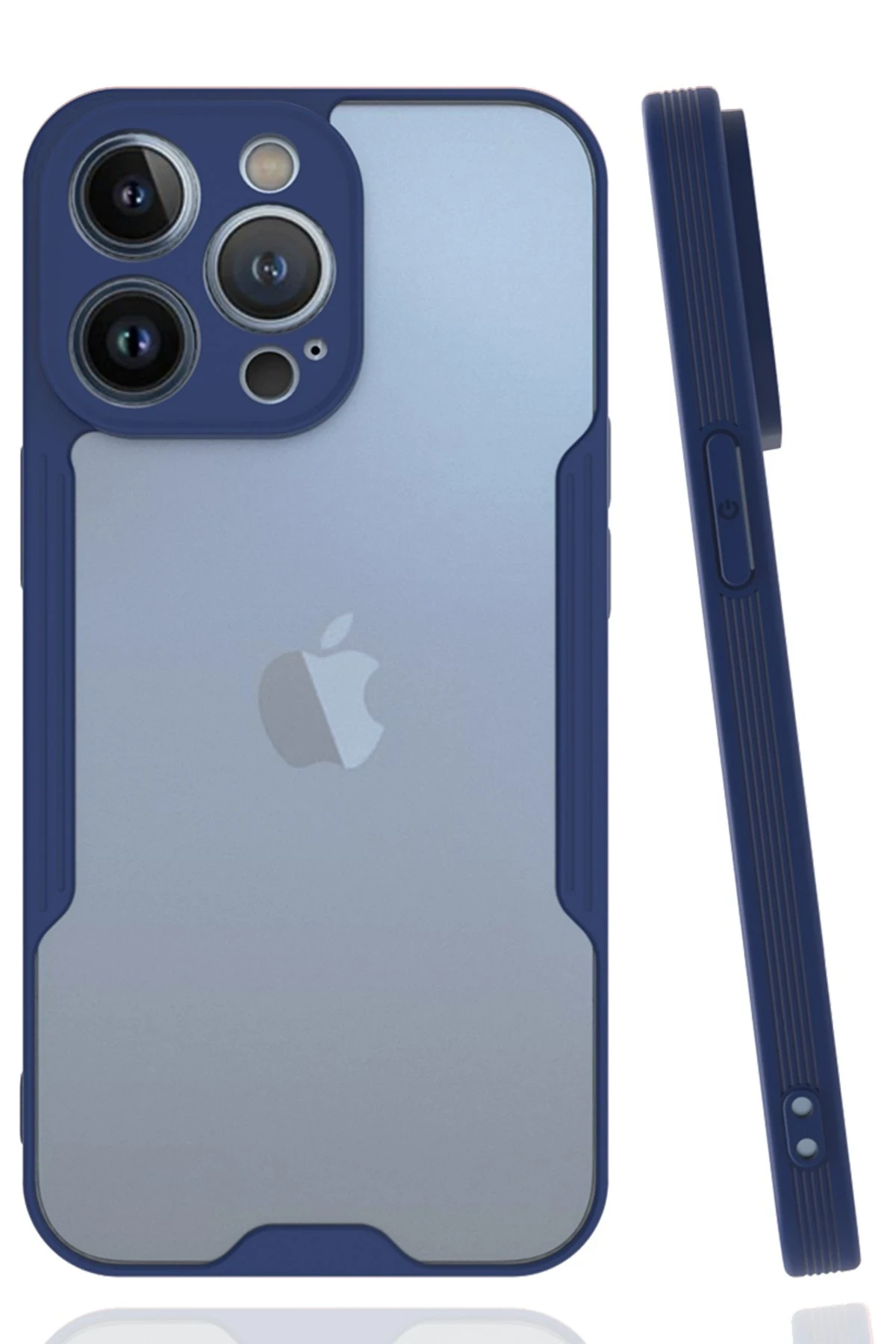 Newface iPhone 14 Pro Max Kılıf Platin Silikon - Lacivert