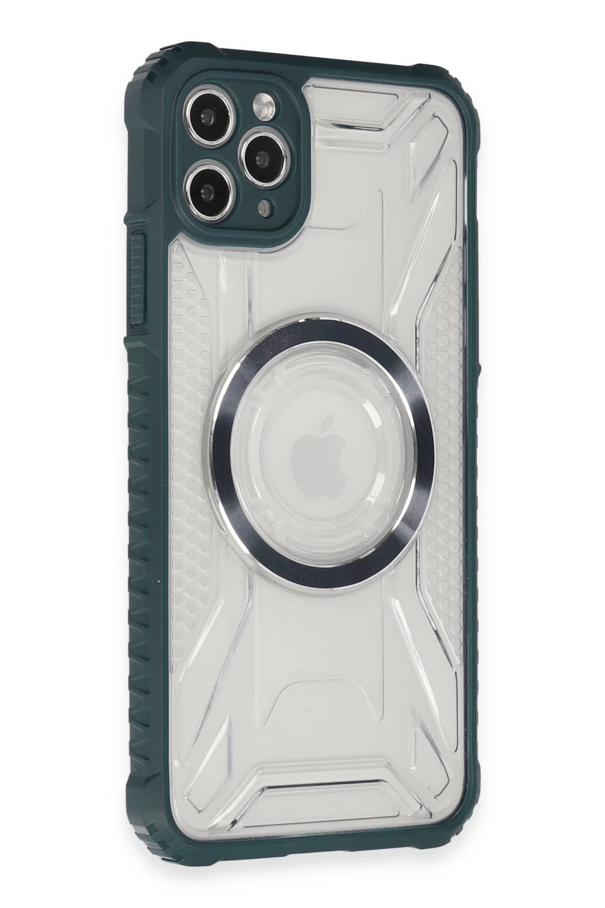 Newface iPhone 11 Pro Max Kılıf Prag Magneticsafe Kapak - Koyu Yeşil