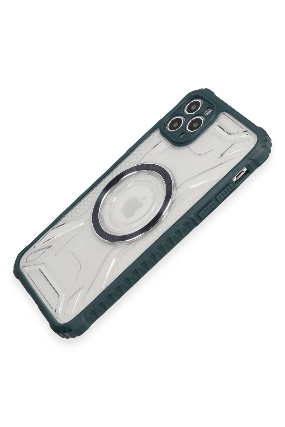 Newface iPhone 11 Pro Max Kılıf Prag Magneticsafe Kapak - Koyu Yeşil