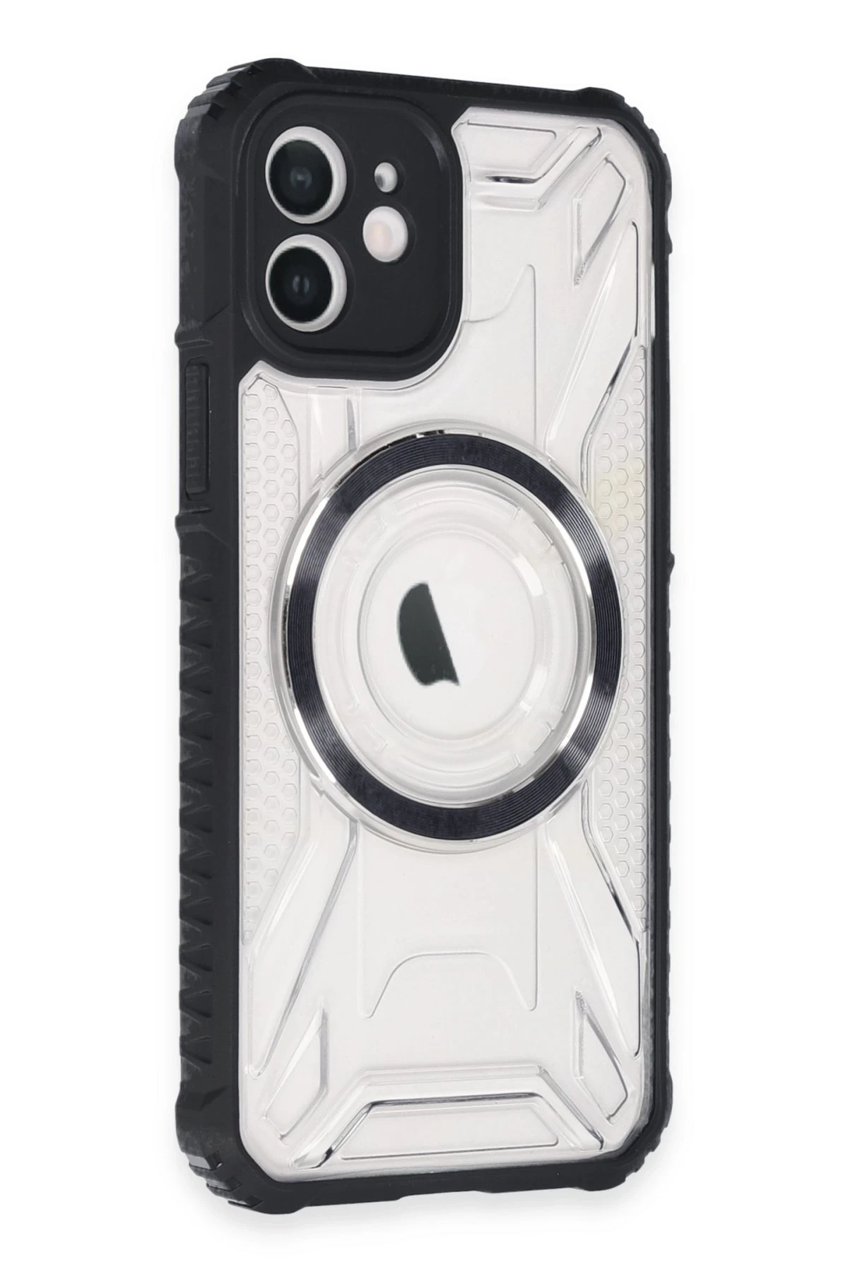 Newface Apple iPhone 12 Kılıf Prag Magneticsafe Kapak - Siyah