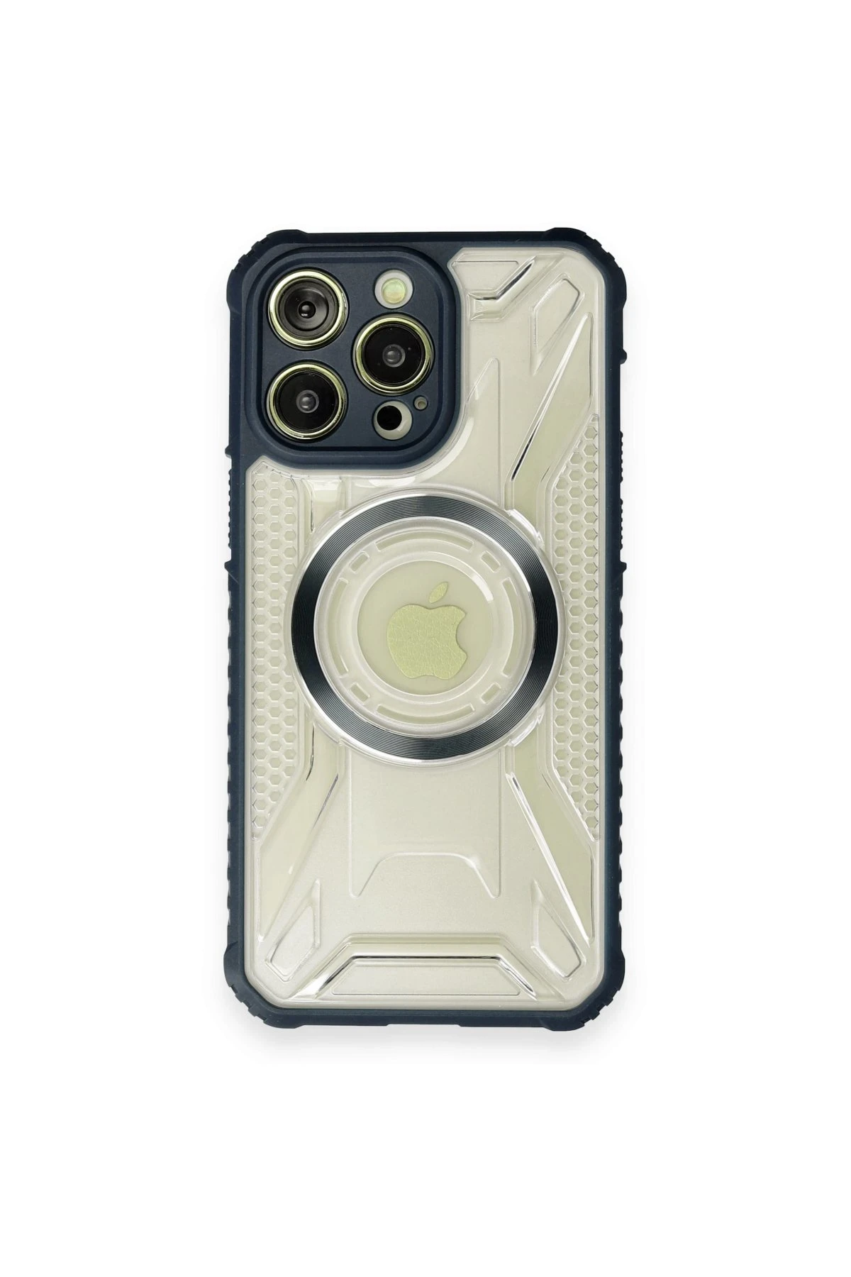 Newface iPhone 12 Pro Kılıf Prag Magneticsafe Kapak - Lacivert