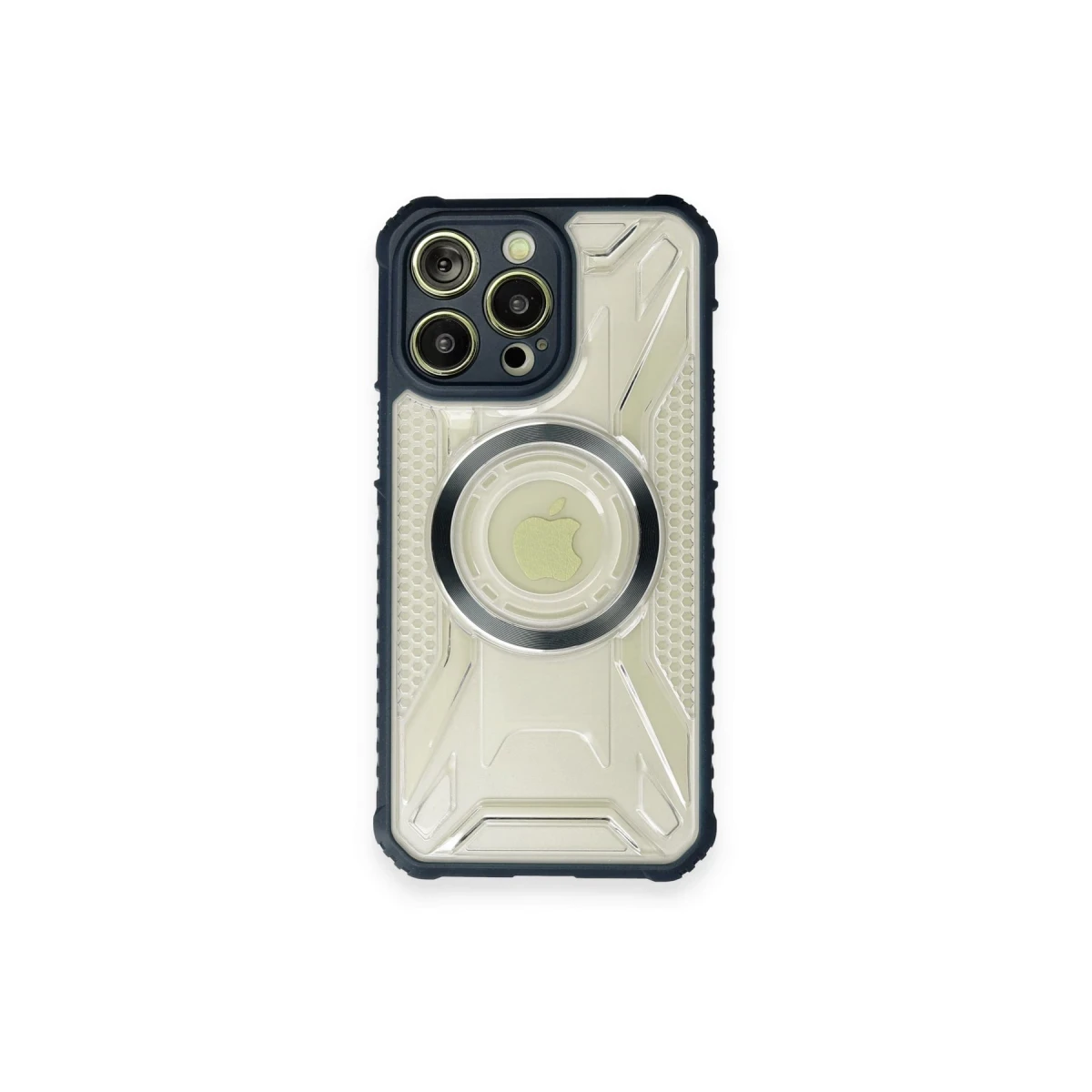 Newface Apple iPhone 12 Pro Kılıf Prag Magneticsafe Kapak - Lacivert