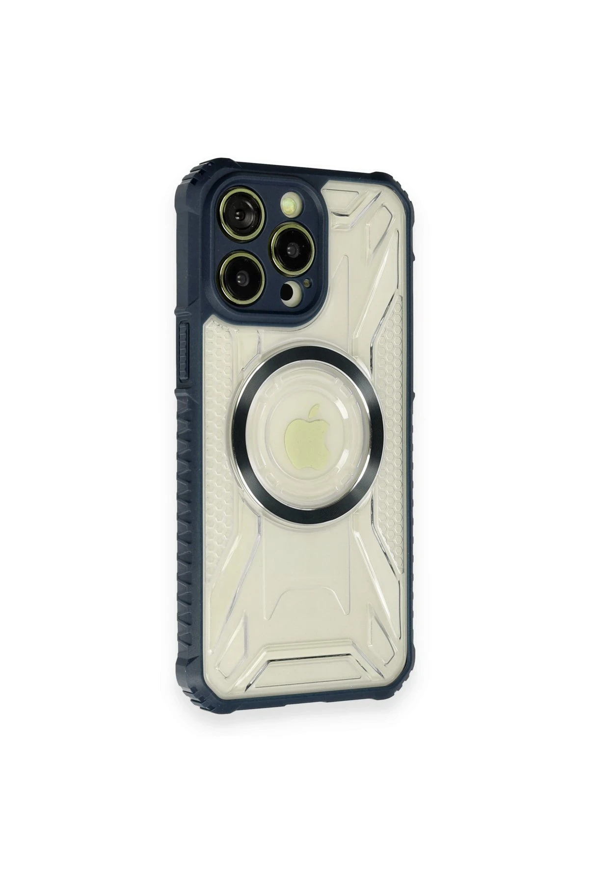 Newface iPhone 12 Pro Kılıf Prag Magneticsafe Kapak - Lacivert