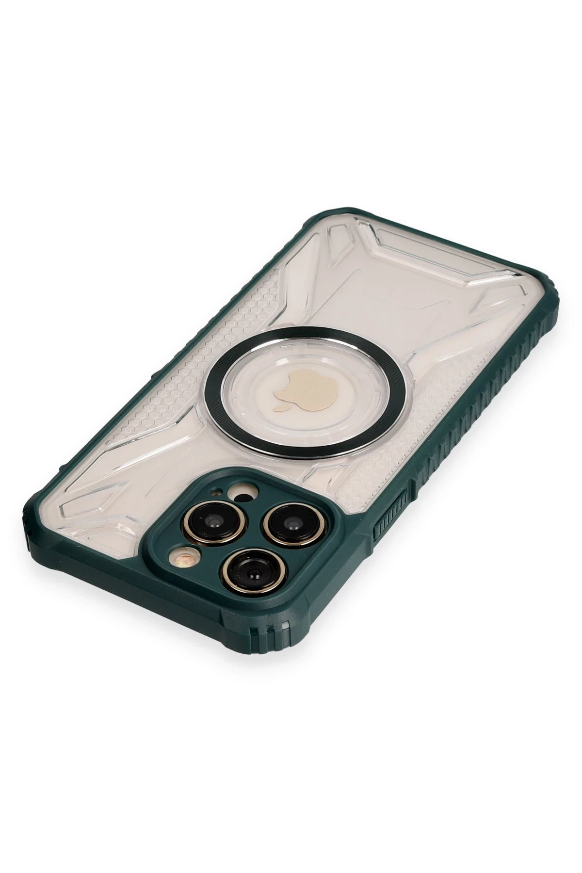 Newface iPhone 12 Pro Kılıf Prag Magneticsafe Kapak - Koyu Yeşil