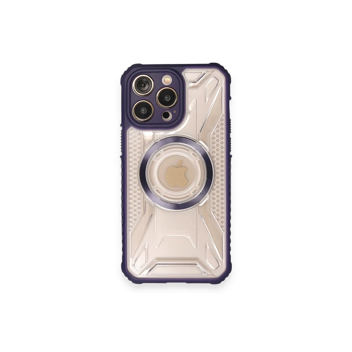 Newface Apple iPhone 12 Pro Kılıf Prag Magneticsafe Kapak - Derin Mor