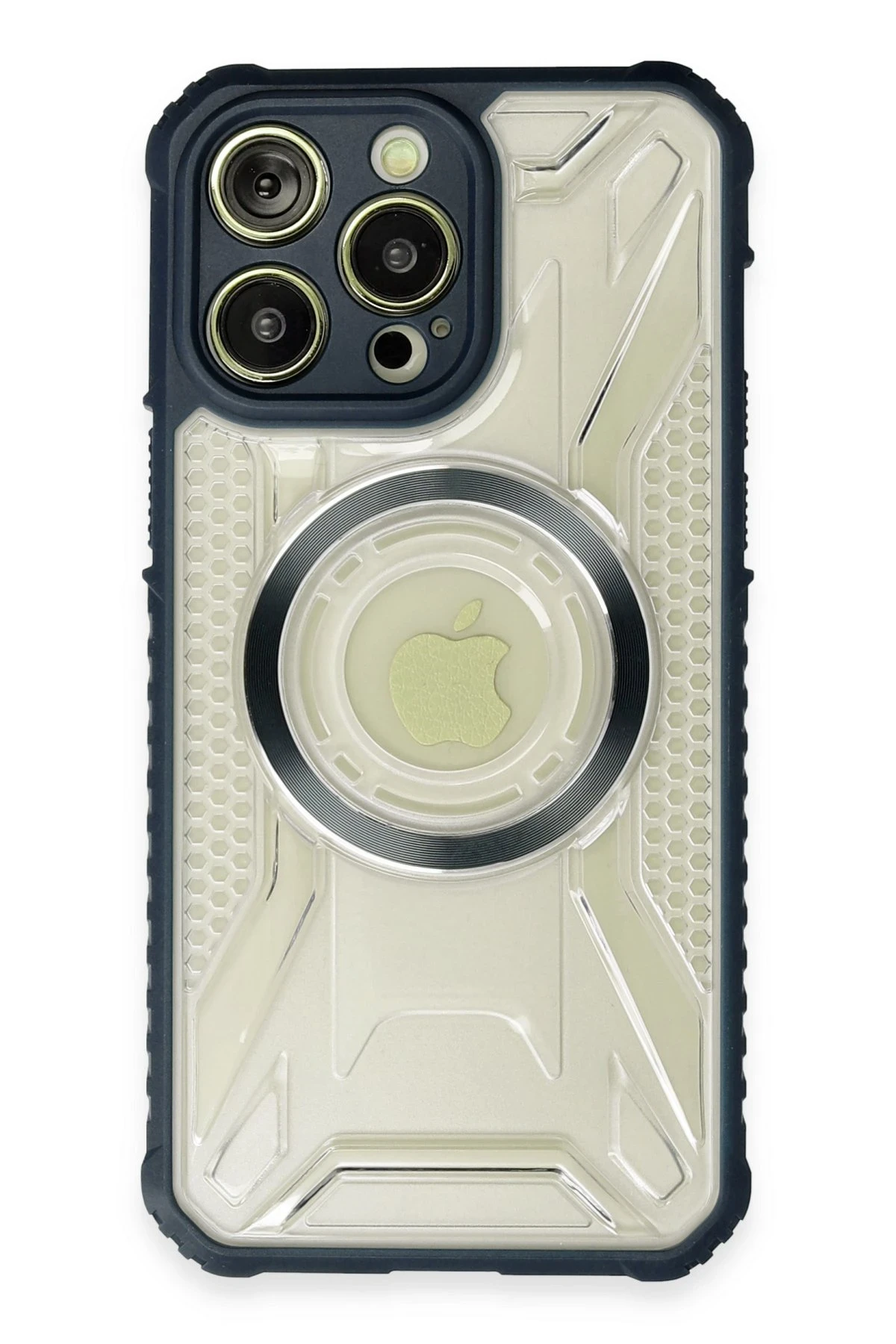 Newface iPhone 13 Pro Kılıf Prag Magneticsafe Kapak - Lacivert