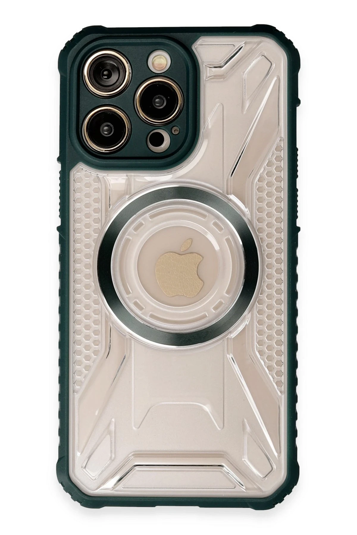 Newface iPhone 13 Pro Kılıf Prag Magneticsafe Kapak - Koyu Yeşil
