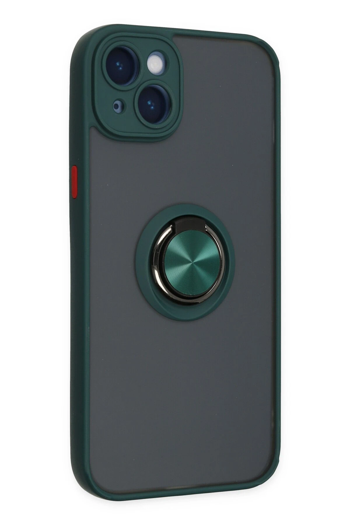 Newface iPhone 14 Kılıf Montreal Yüzüklü Silikon Kapak - Yeşil