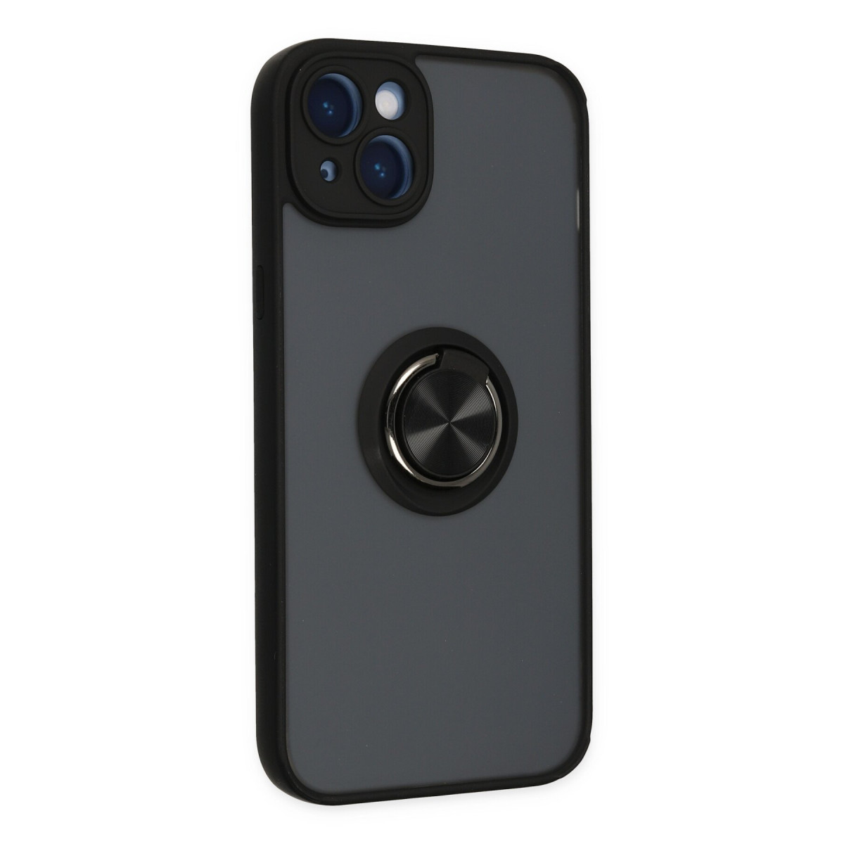 Newface Apple iPhone 14 Plus Kılıf Montreal Yüzüklü Silikon Kapak - Siyah — görsel 10