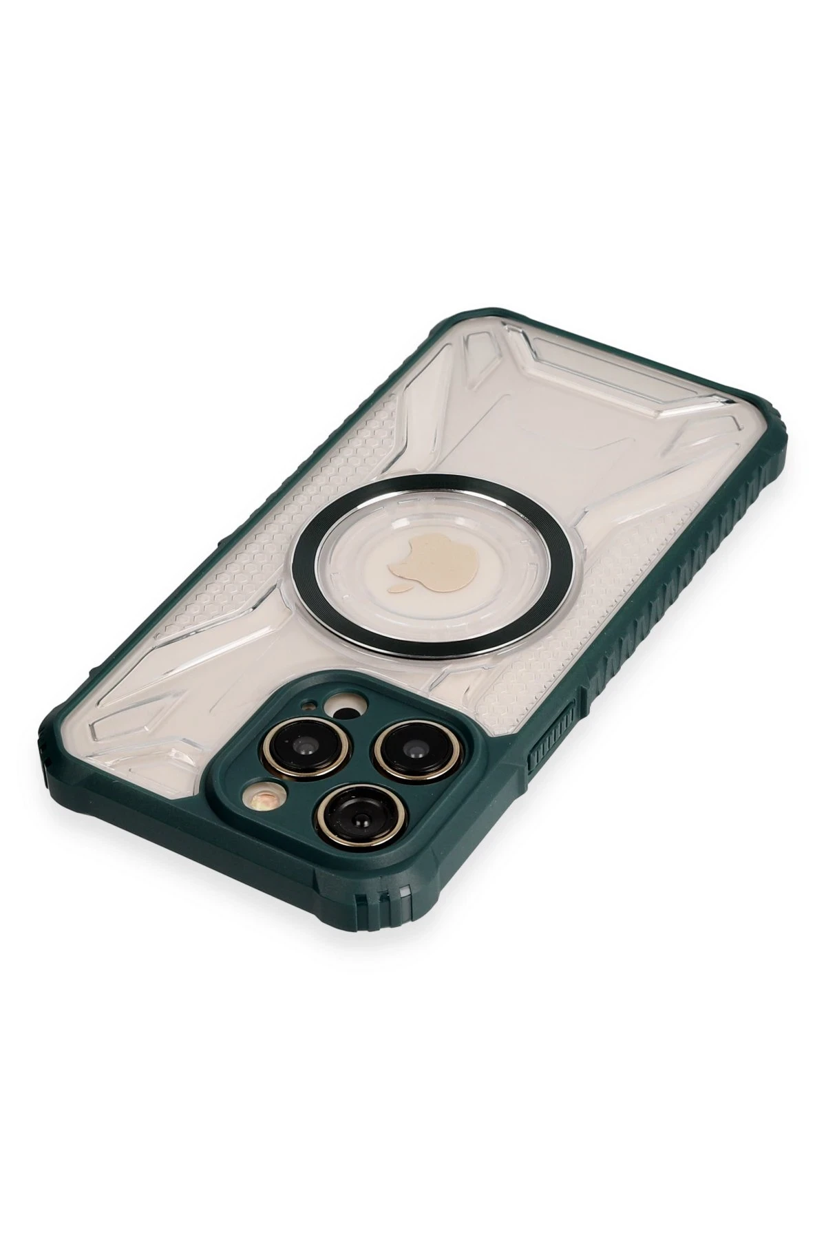 Newface iPhone 14 Pro Kılıf Prag Magneticsafe Kapak - Koyu Yeşil