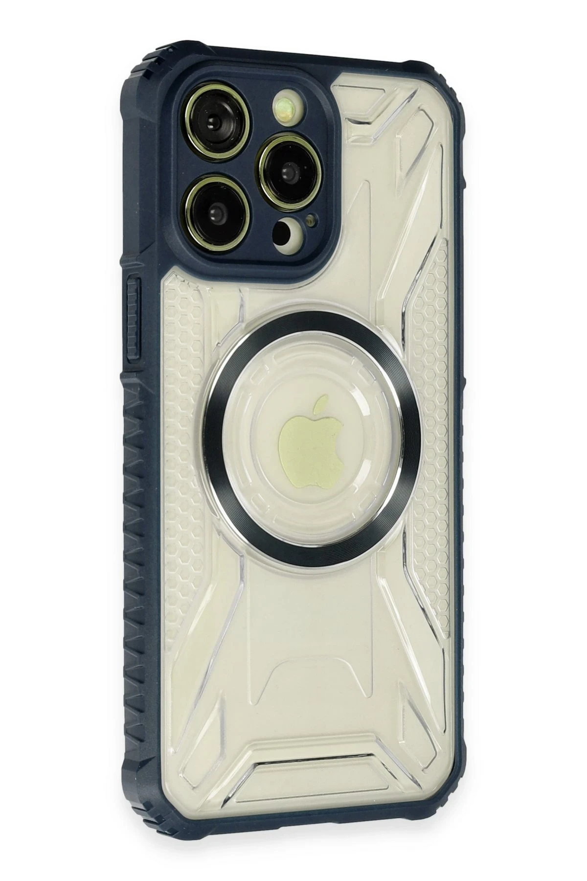 Newface iPhone 14 Pro Max Kılıf Prag Magneticsafe Kapak - Lacivert