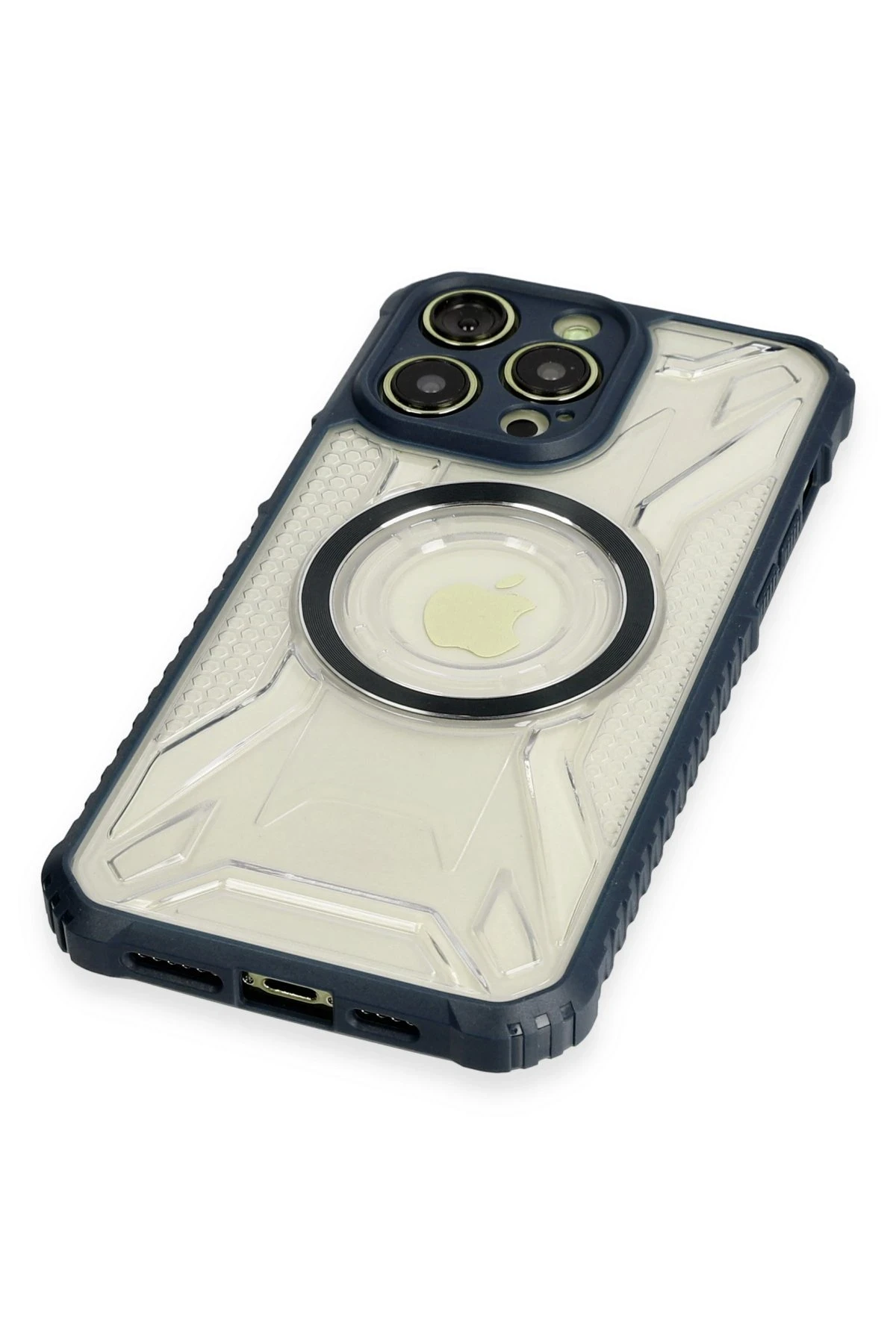 Newface iPhone 14 Pro Max Kılıf Prag Magneticsafe Kapak - Lacivert