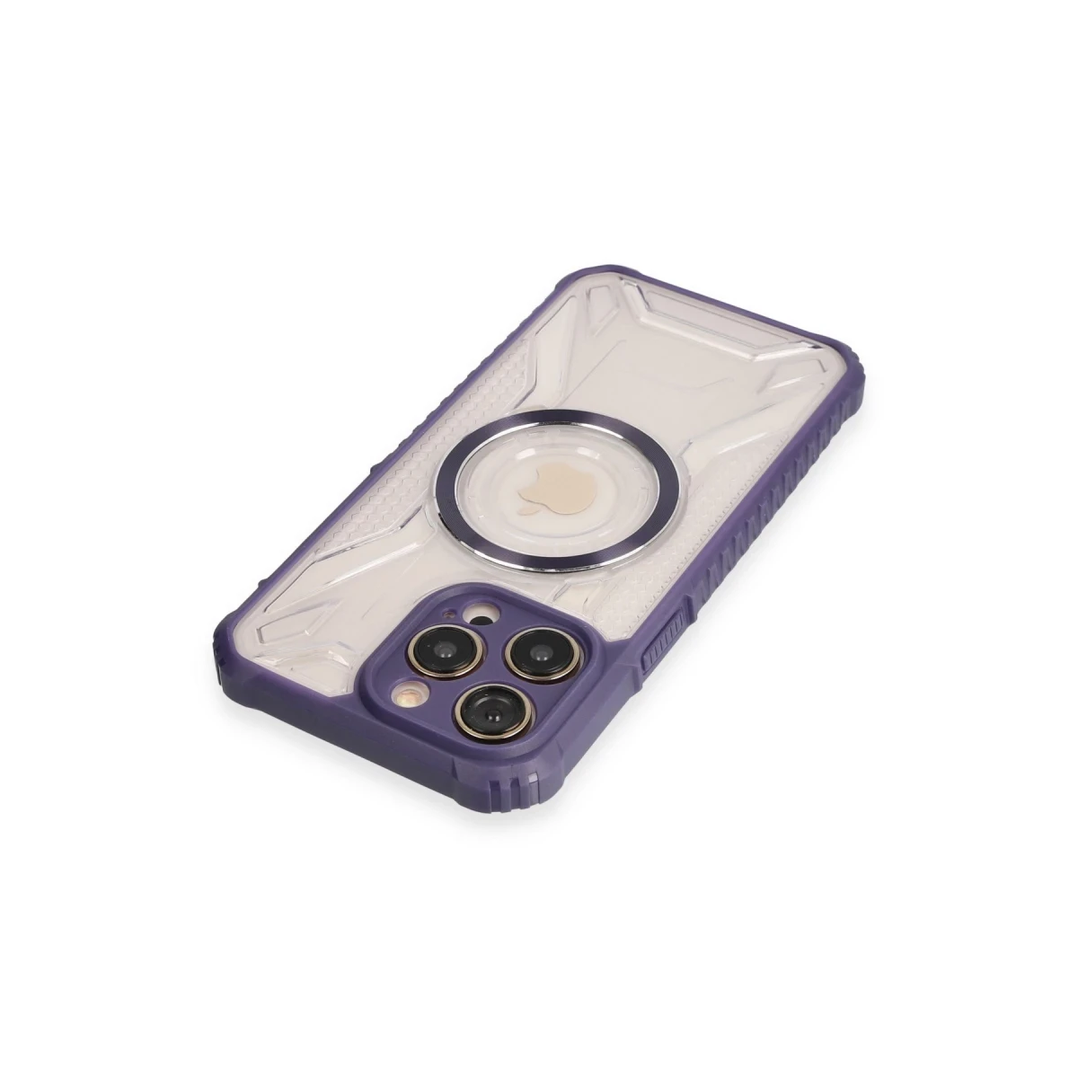 Newface Apple iPhone 14 Pro Max Kılıf Prag Magneticsafe Kapak - Derin Mor