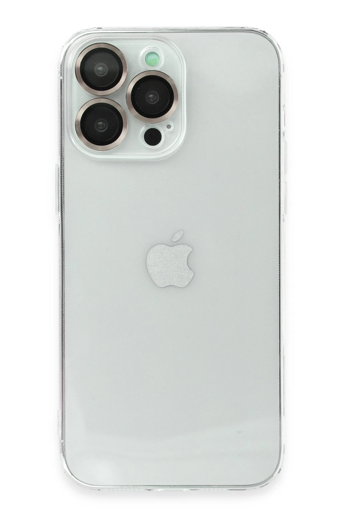 Newface iPhone 13 Pro Kılıf Luko Lens Silikon - Gold