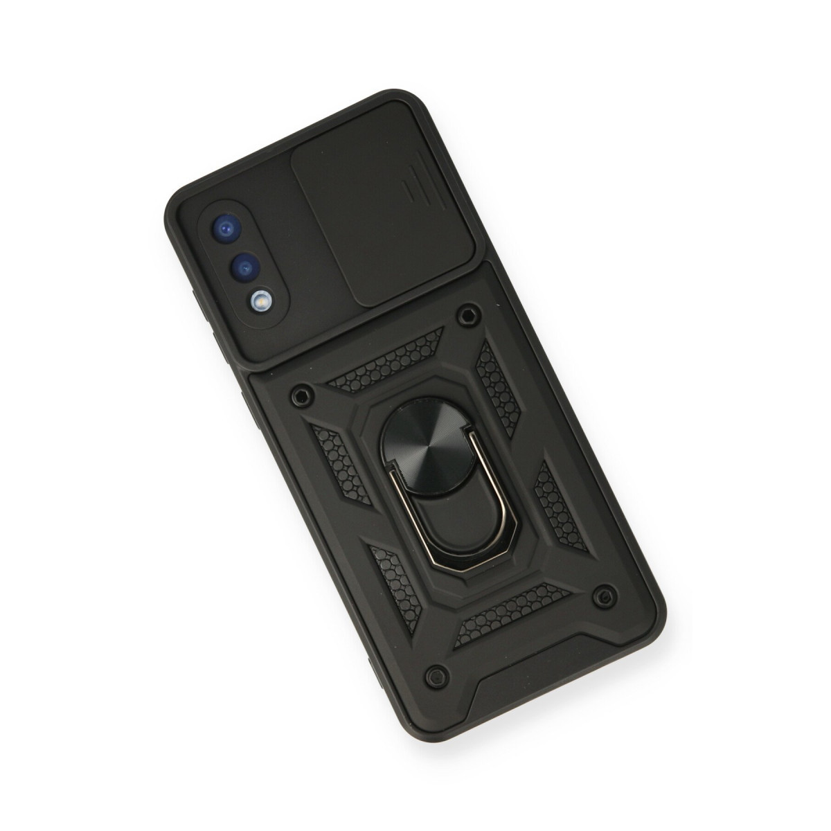 Newface Samsung Galaxy A02 Kılıf Pars Lens Yüzüklü Silikon - Siyah — görsel 11