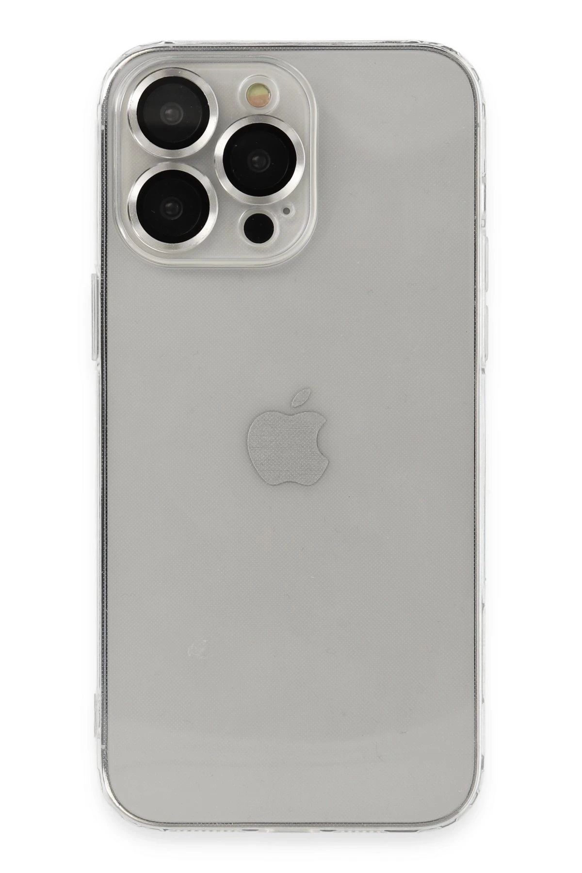 Newface iPhone 13 Pro Max Kılıf Luko Lens Silikon - Gümüş