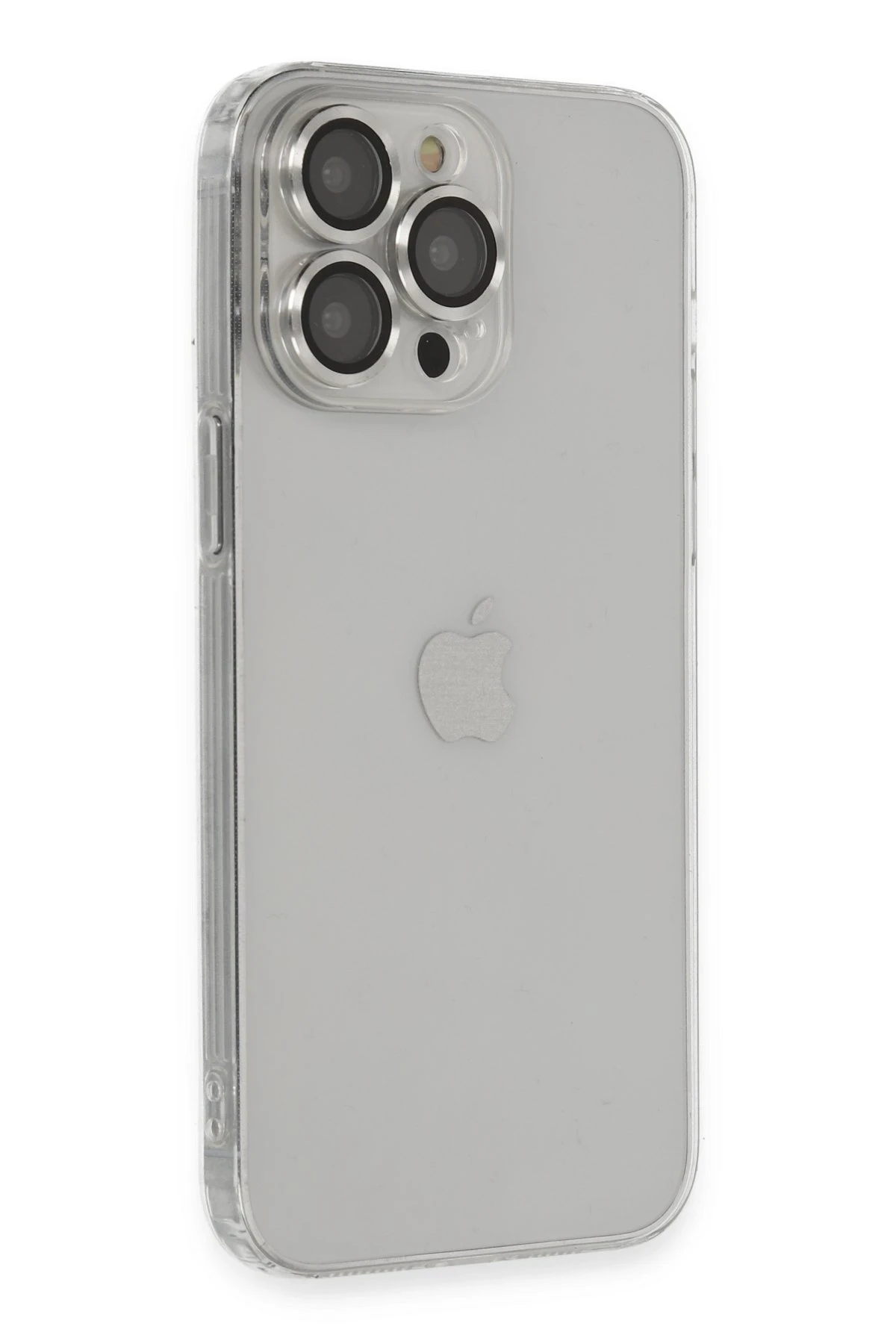 Newface iPhone 13 Pro Max Kılıf Luko Lens Silikon - Gümüş