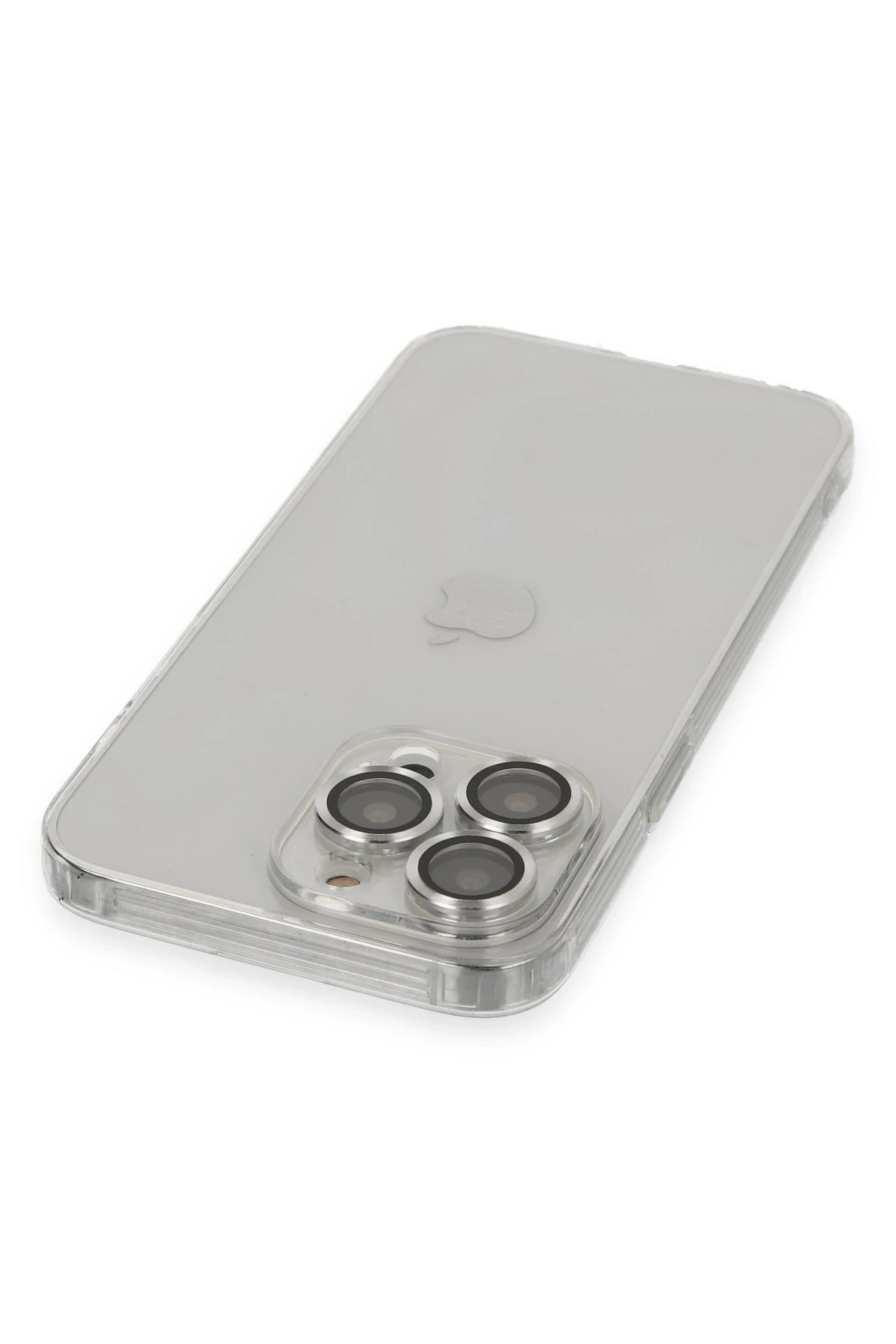 Newface iPhone 13 Pro Max Kılıf Luko Lens Silikon - Gümüş