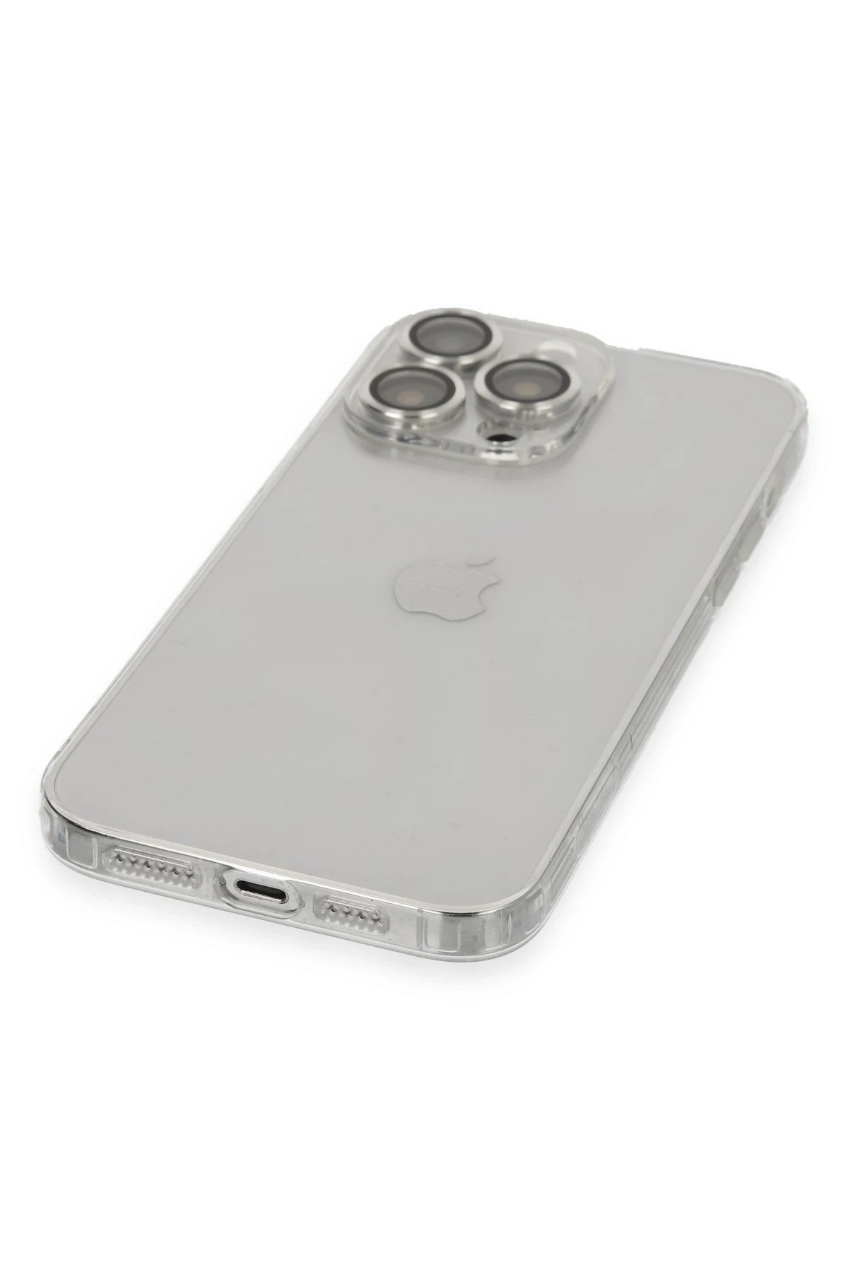 Newface iPhone 13 Pro Max Kılıf Luko Lens Silikon - Gümüş